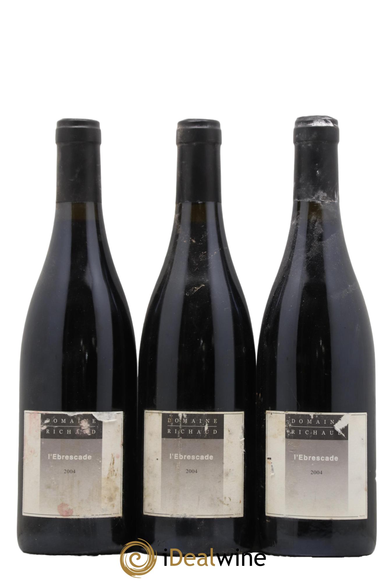 Cairanne Ebrescade Marcel Richaud 2004 - Lot de 3 bouteilles - 0
