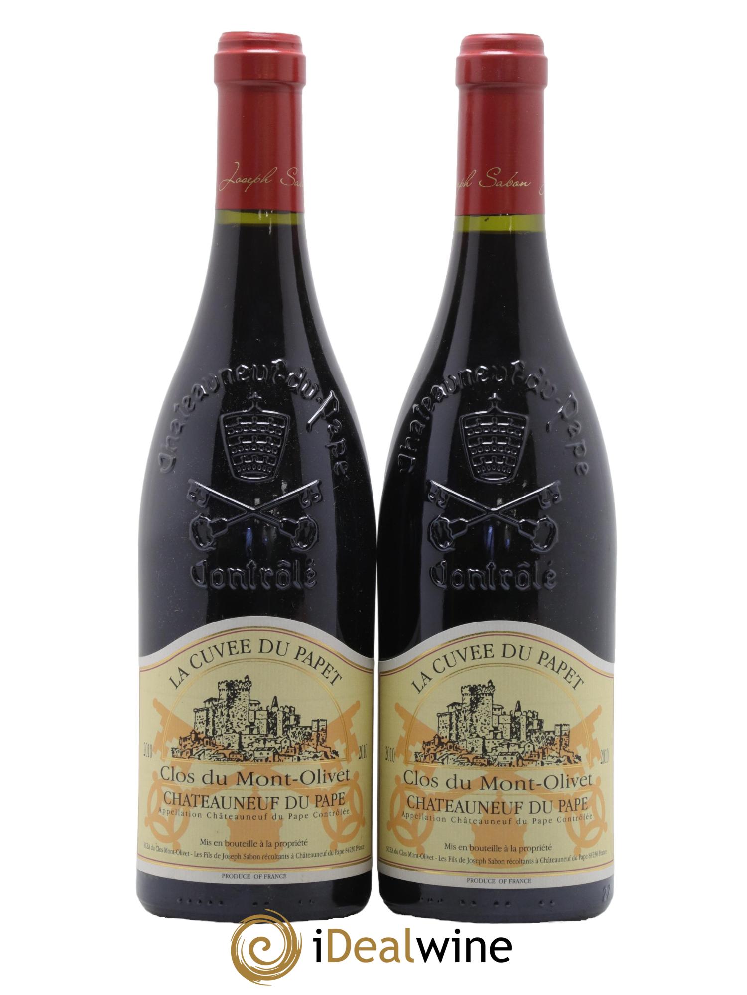 Châteauneuf-du-Pape Cuvée du Papet Clos du Mont-Olivet 2010 - Lot de 2 bouteilles - 0