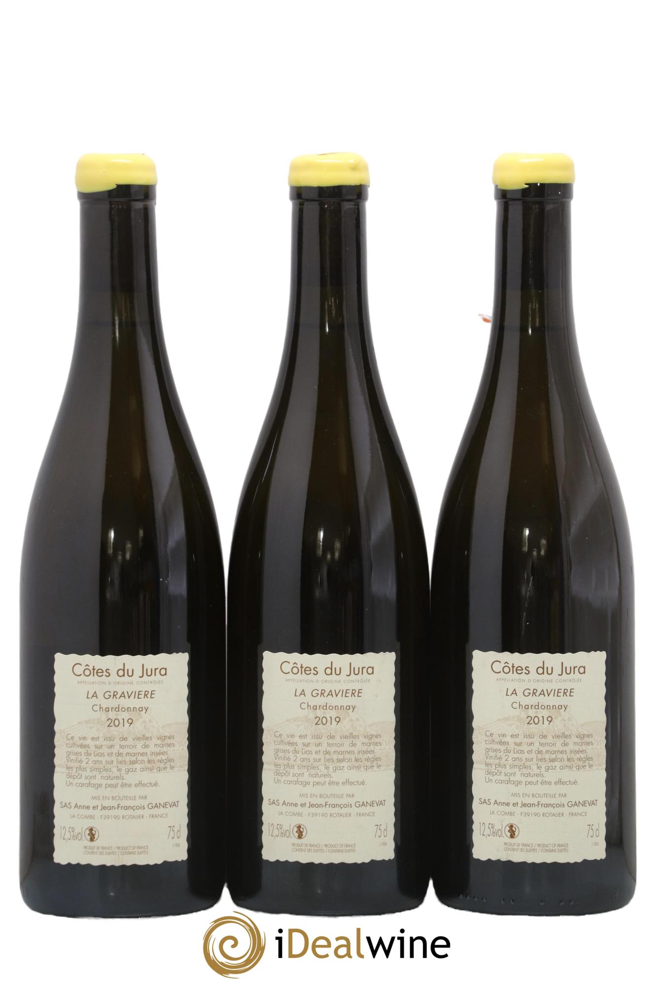 Côtes du Jura La Gravière Anne et Jean François Ganevat 2019 - Lot de 3 bouteilles - 1