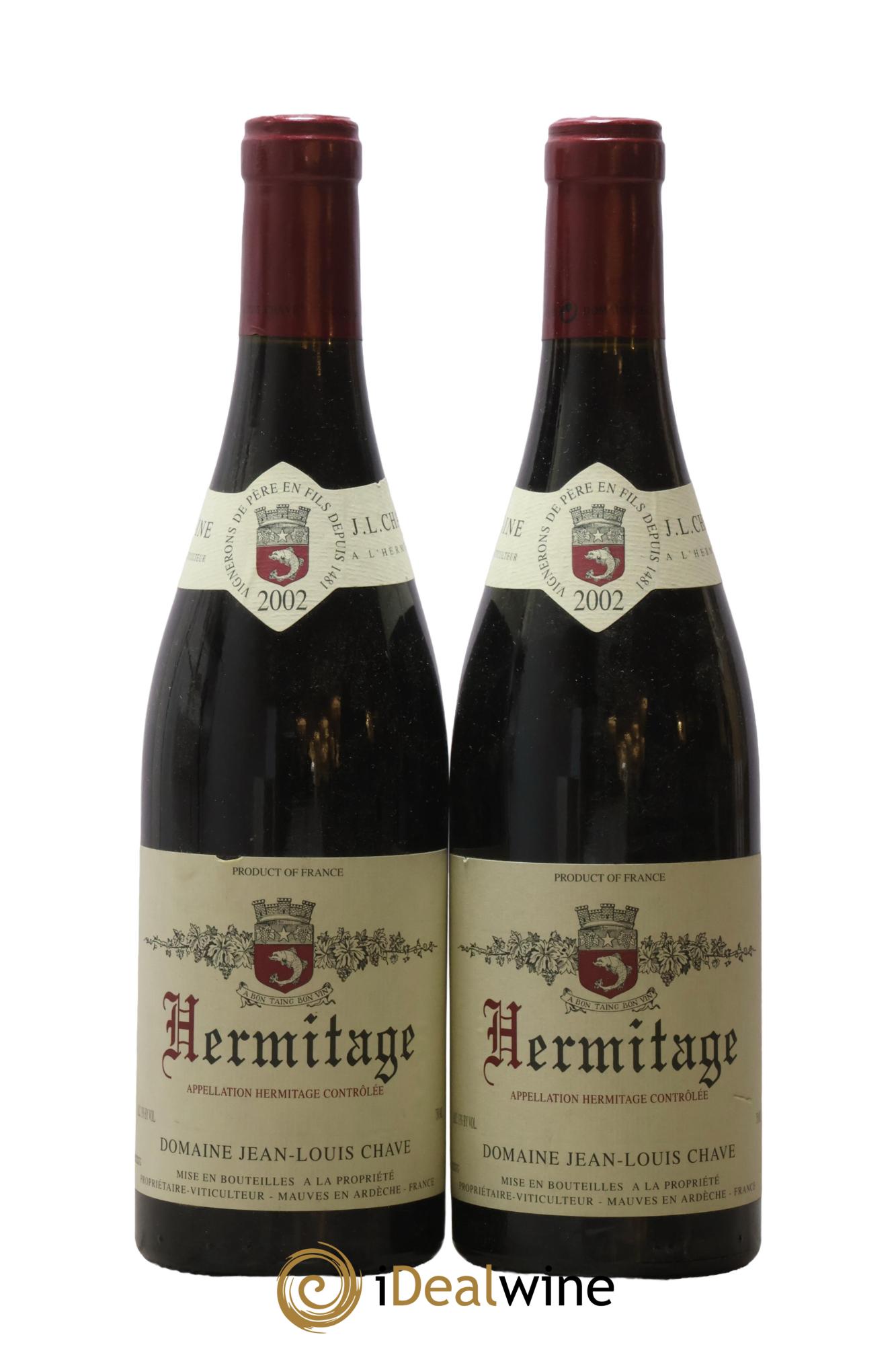 Hermitage Jean-Louis Chave 2002 - Lotto di 2 bottiglie - 0