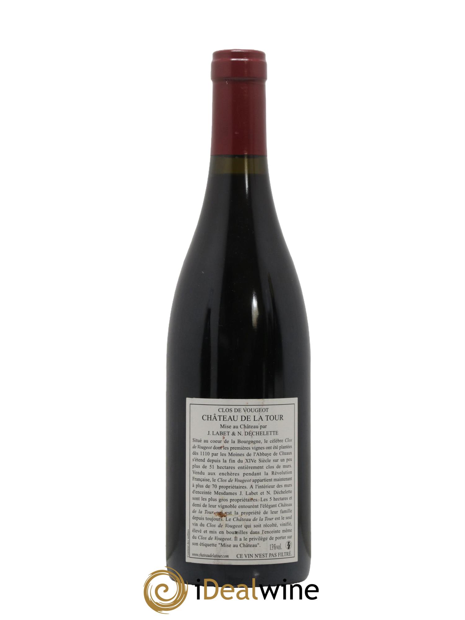 Clos de Vougeot Grand Cru Vieilles Vignes Château de La Tour 2010 - Lot de 1 bouteille - 1