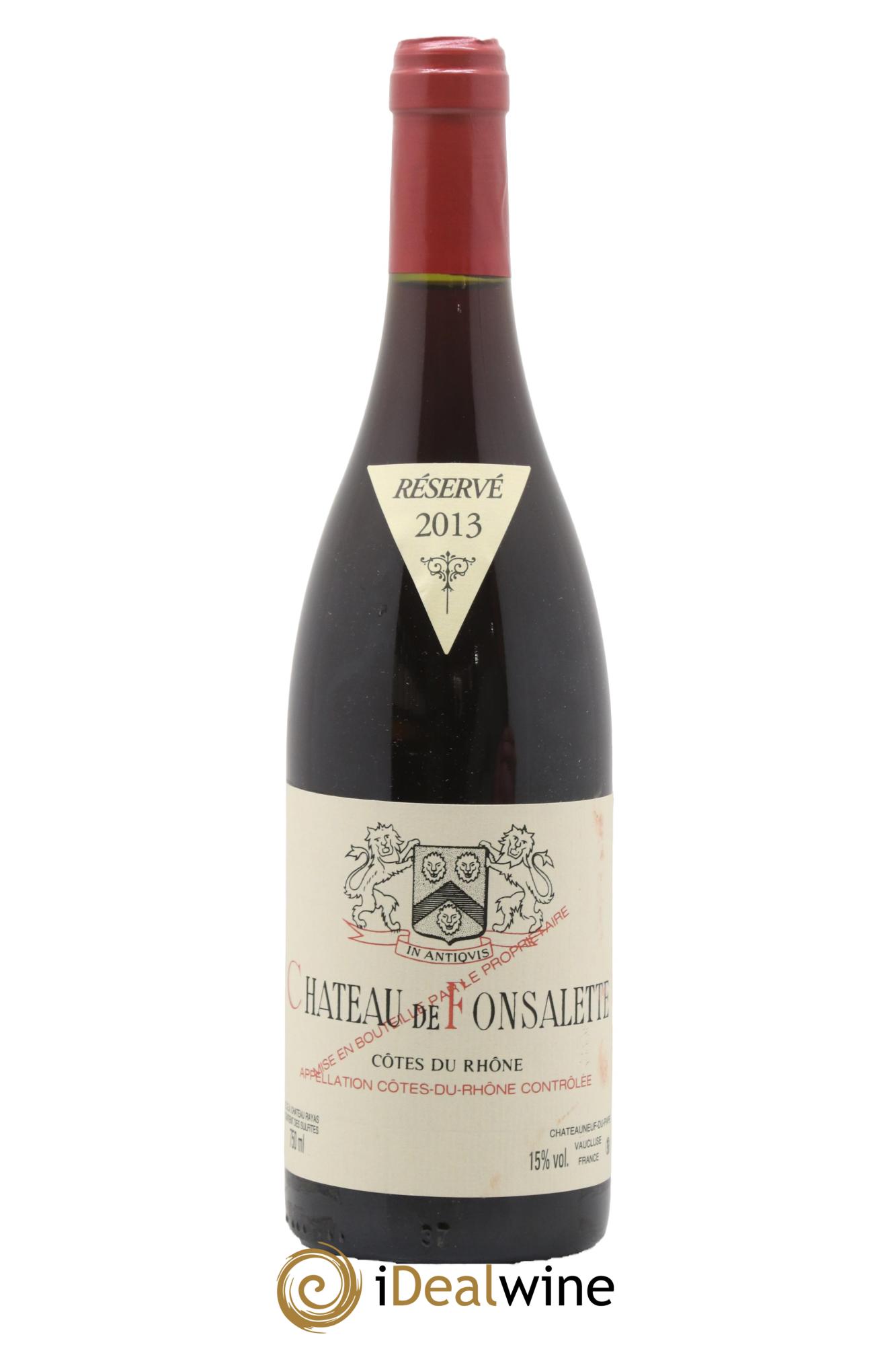 Côtes-du-Rhône Château de Fonsalette Emmanuel Reynaud 2013 - Lot de 1 bouteille - 0