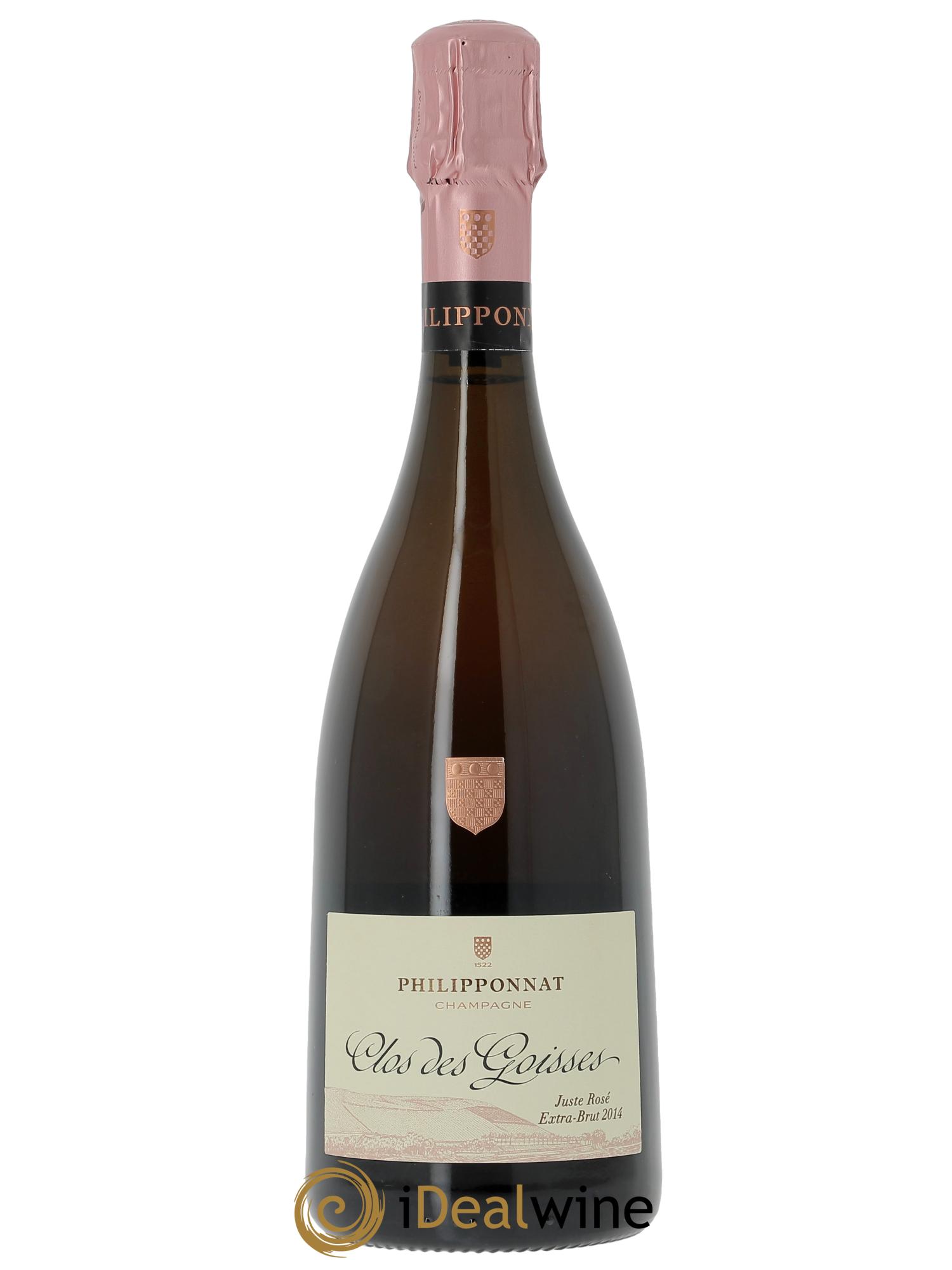 Clos des Goisses Juste Rosé Brut Philipponnat 2014 - Lot de 1 bouteille - 1