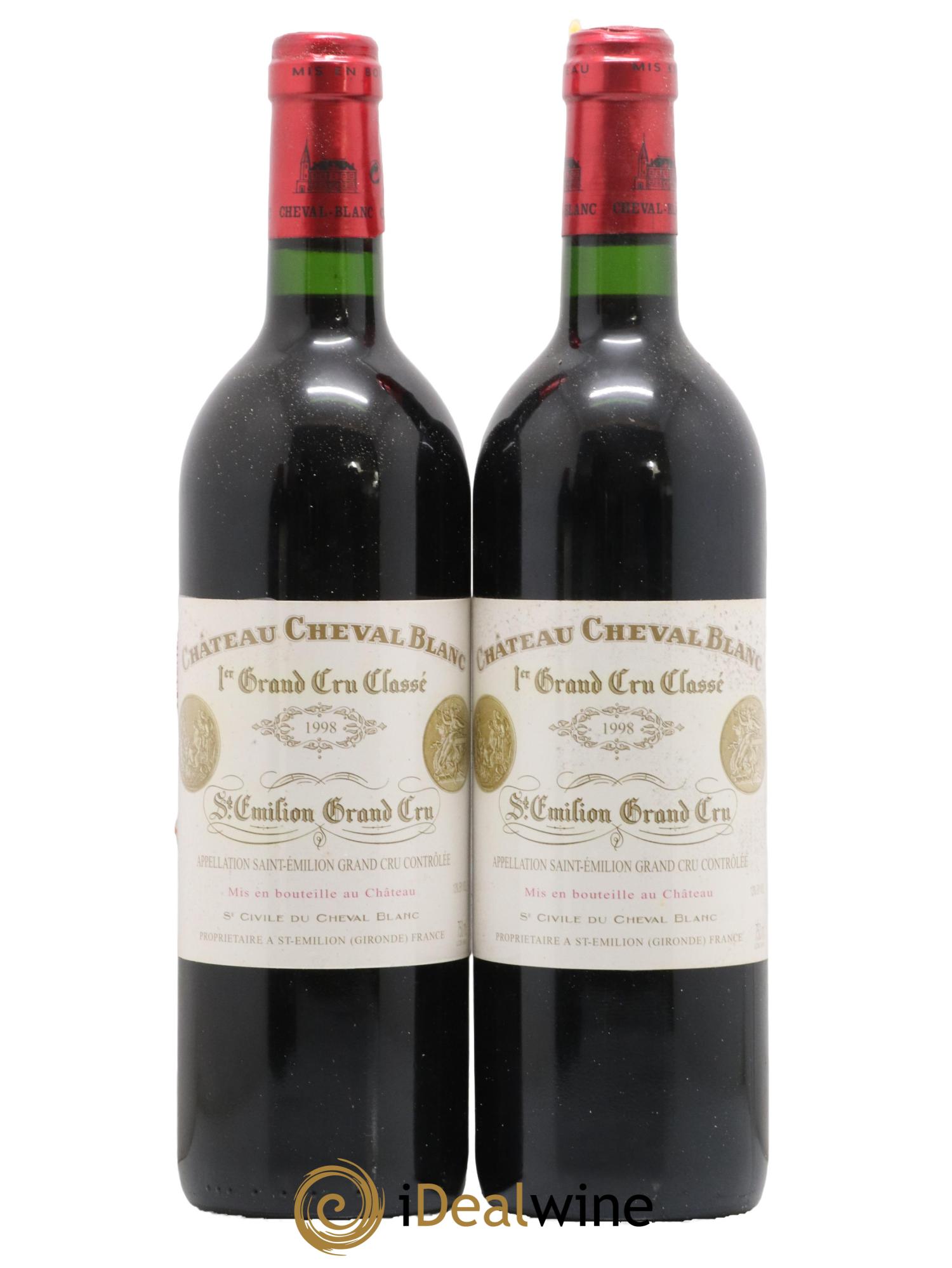 Caisse Primeurs 2 Mouton 2 Lafitte 2 Latour 2 Petrus 2 Cheval Blanc 2 Margaux 1998 - Lotto di 12 bottiglie - 7