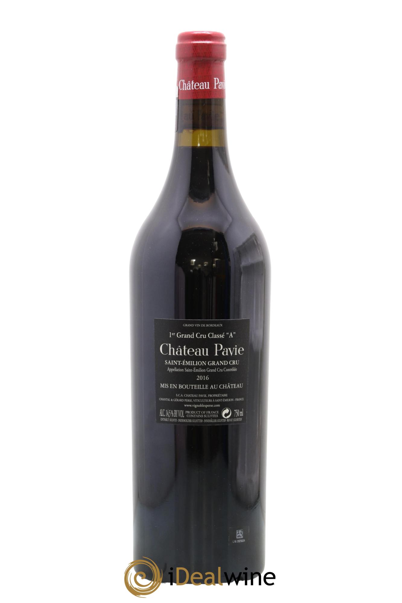 Château Pavie 1er Grand Cru Classé A 2016 - Lot de 1 bouteille - 1