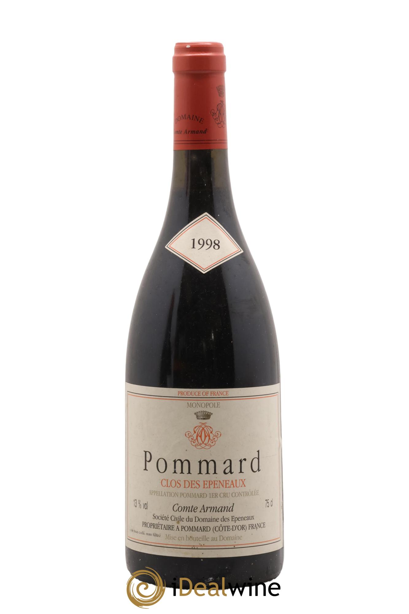 Pommard 1er Cru Clos des Epeneaux Comte Armand 1998 - Lot de 1 bouteille - 0