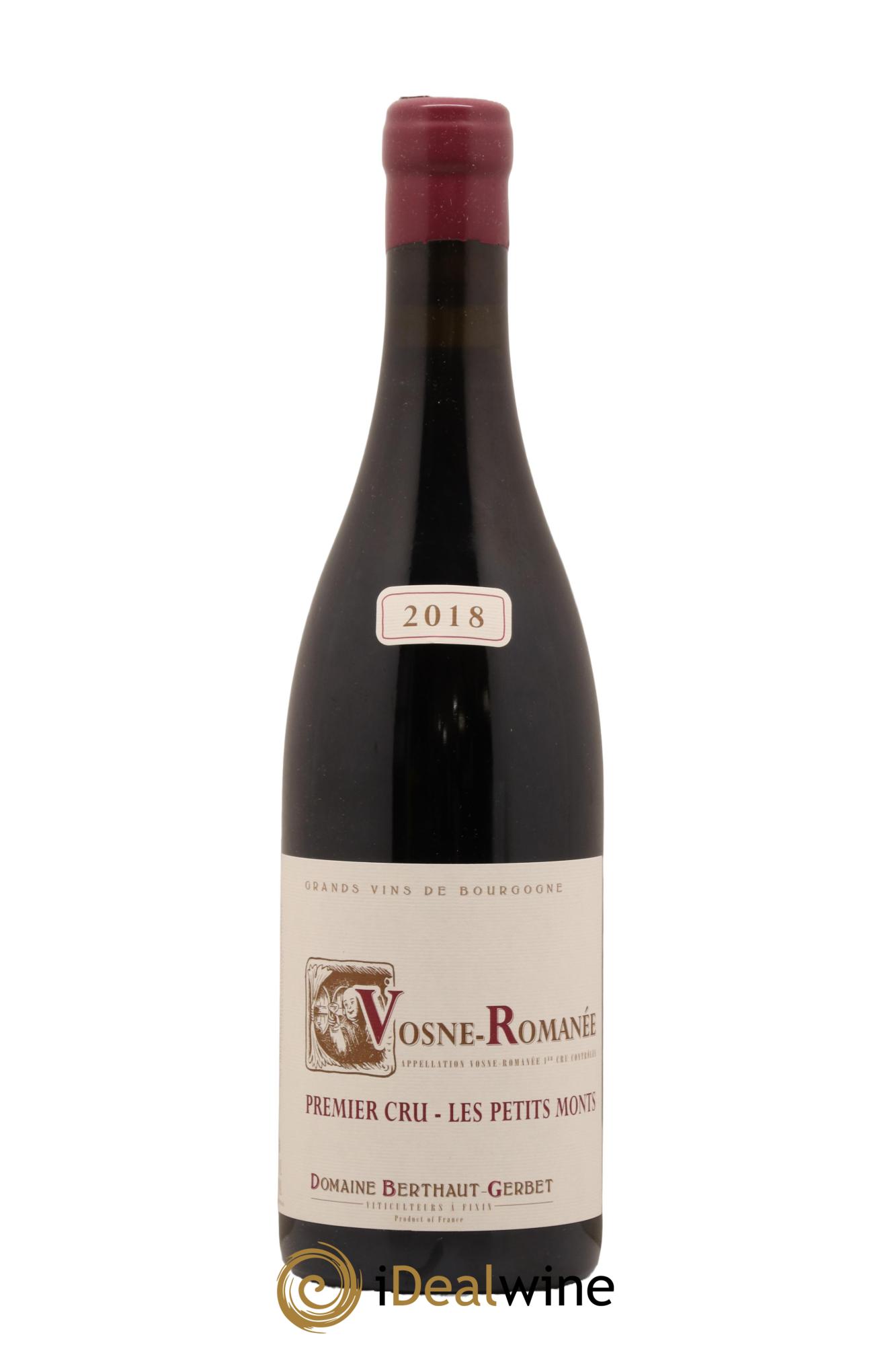Vosne-Romanée 1er Cru Les Petits Monts Berthaut Gerbet (Domaine) 2018 - Lot de 1 bouteille - 0
