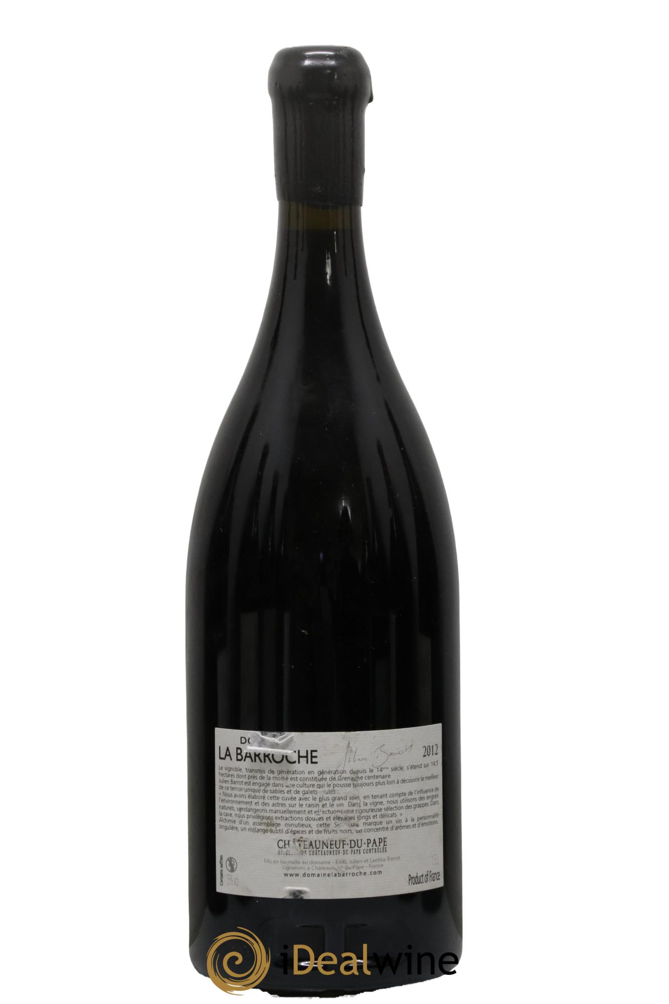 Châteauneuf-du-Pape La Barroche (Domaine de) Julien Barrot 2012 - Lot de 1 magnum - 1