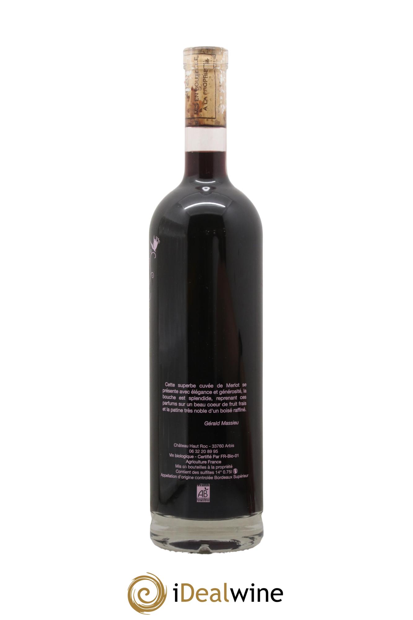 Bordeaux Supérieur Miss Terre Rieuse Château Haut Roc 2020 - Lot de 1 bouteille - 1