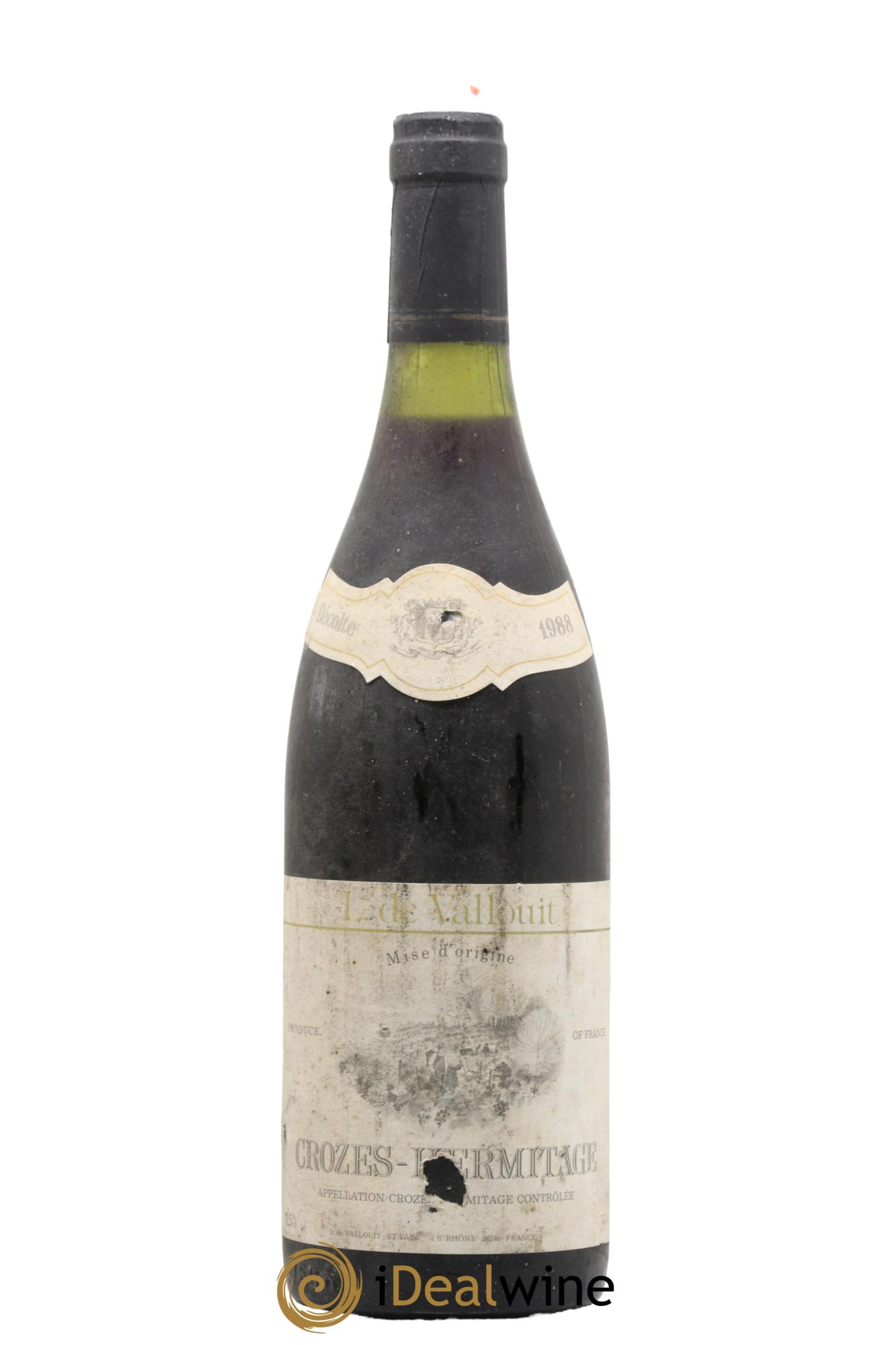 Crozes-Hermitage L Vallouit 1988 - Lot de 1 bouteille - 0