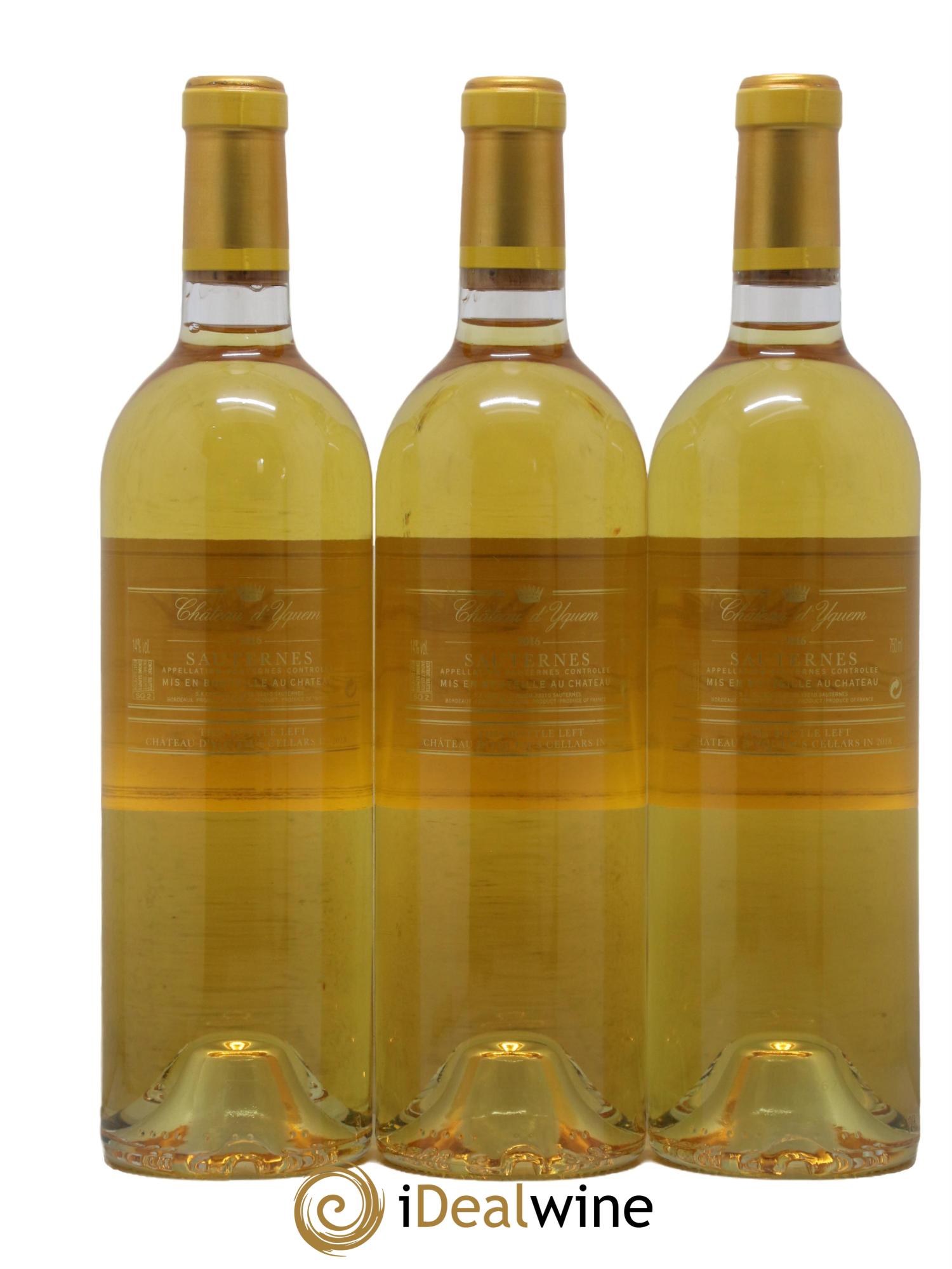 Château d' Yquem 1er Cru Classé Supérieur 2016 - Posten von 3 Flaschen - 1