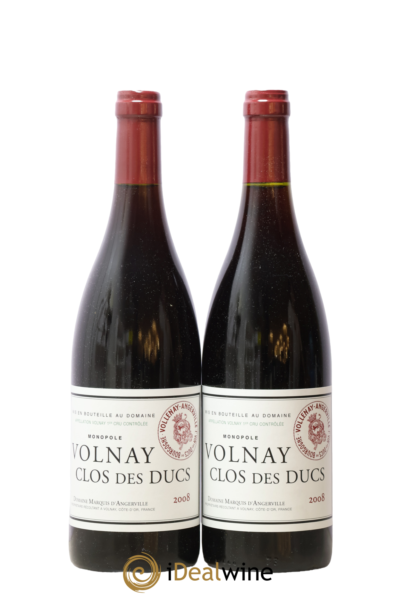 Volnay 1er Cru Clos des Ducs Marquis d'Angerville (Domaine) 2008 - Lot de 2 bouteilles - 0