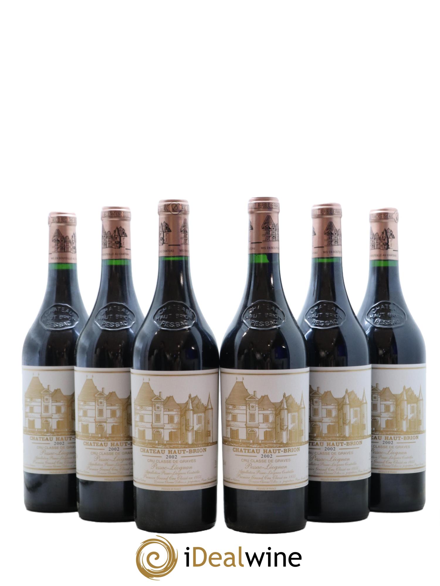 Château Haut Brion 1er Grand Cru Classé 2002 - Lot de 6 bouteilles - 0