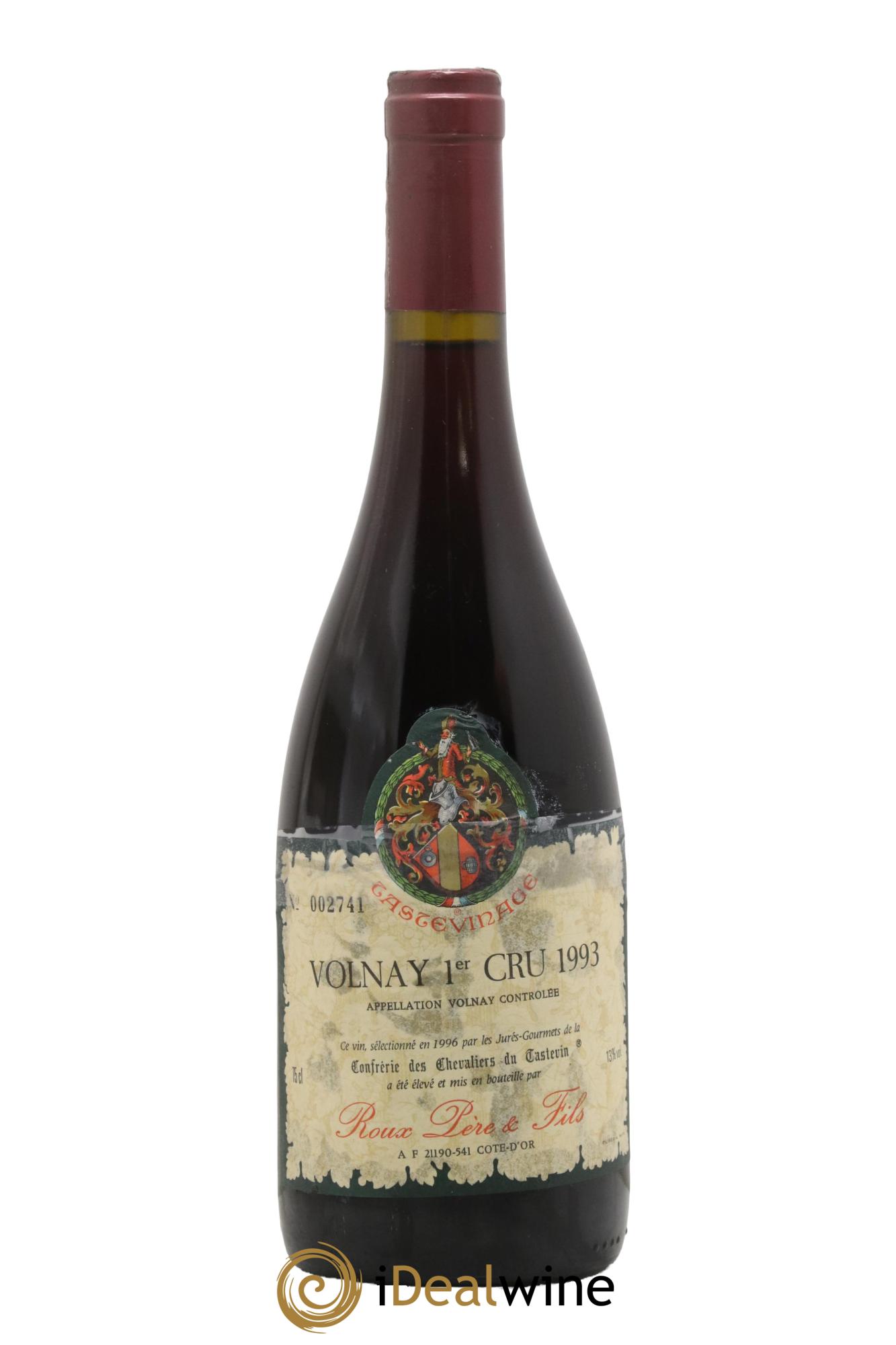 Volnay 1er Cru Tastevinage Roux Père et Fils 1993 - Lot de 1 bouteille - 0
