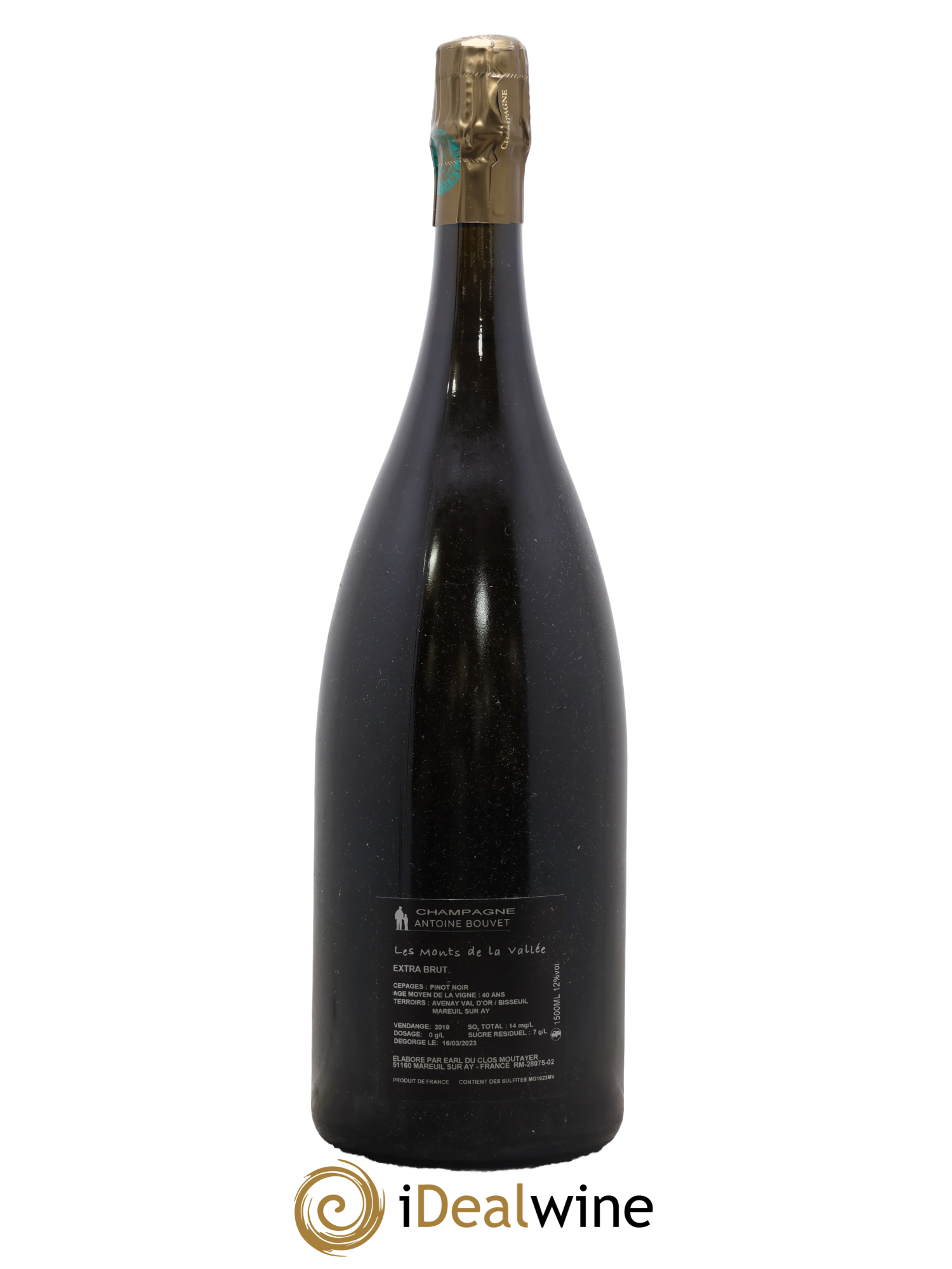 Les Monts de la Vallée Blanc de Noirs Brut Antoine Bouvet 2019 - Posten von 1 Magnum - 1