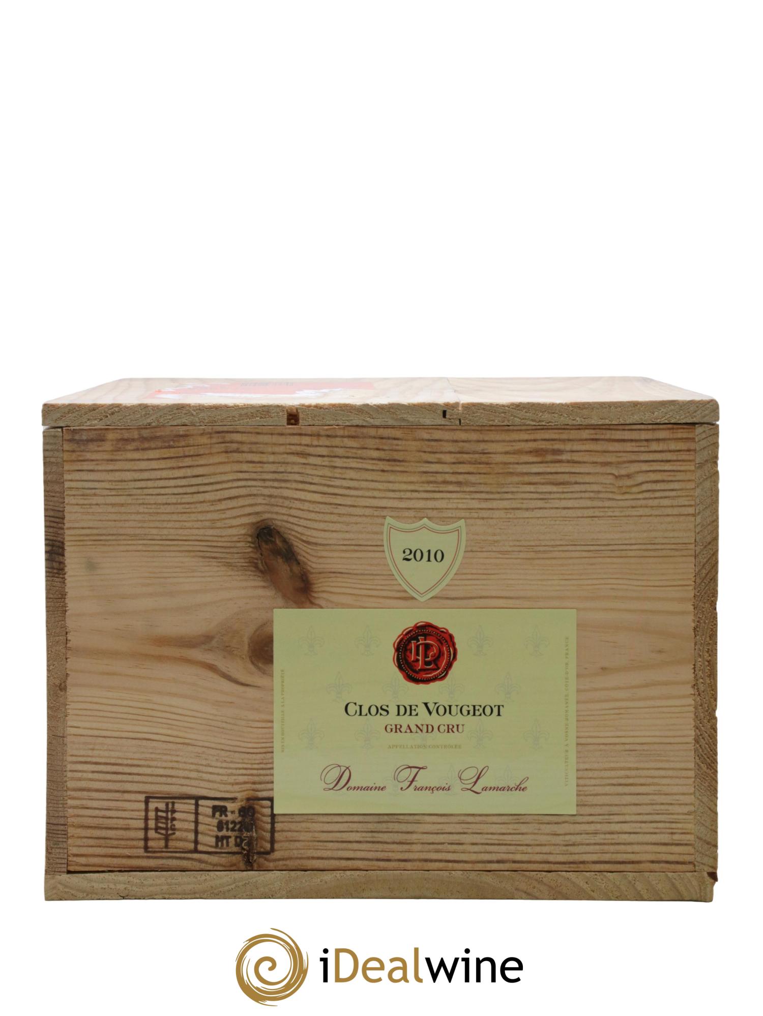 Clos de Vougeot Grand Cru Lamarche (Domaine) 2010 - Lot de 6 bouteilles - 6