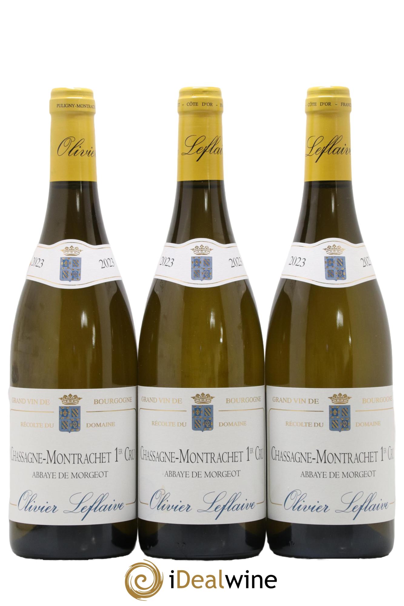 Chassagne-Montrachet 1er Cru Abbaye de Morgeot Olivier Leflaive 2023 - Lot of 3 bottles - 0