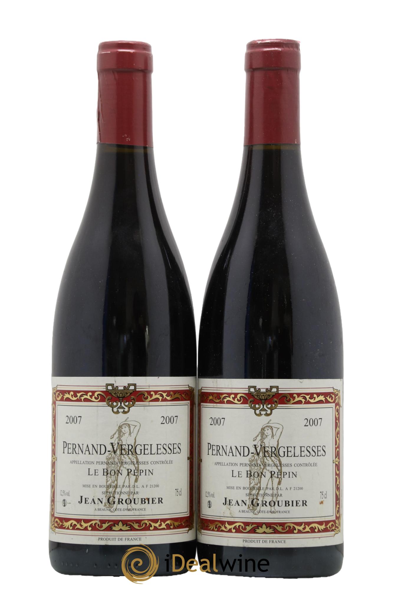 Pernand-Vergelesses Le bon Pépin Jean Groubier 2007 - Lot de 2 bouteilles - 0