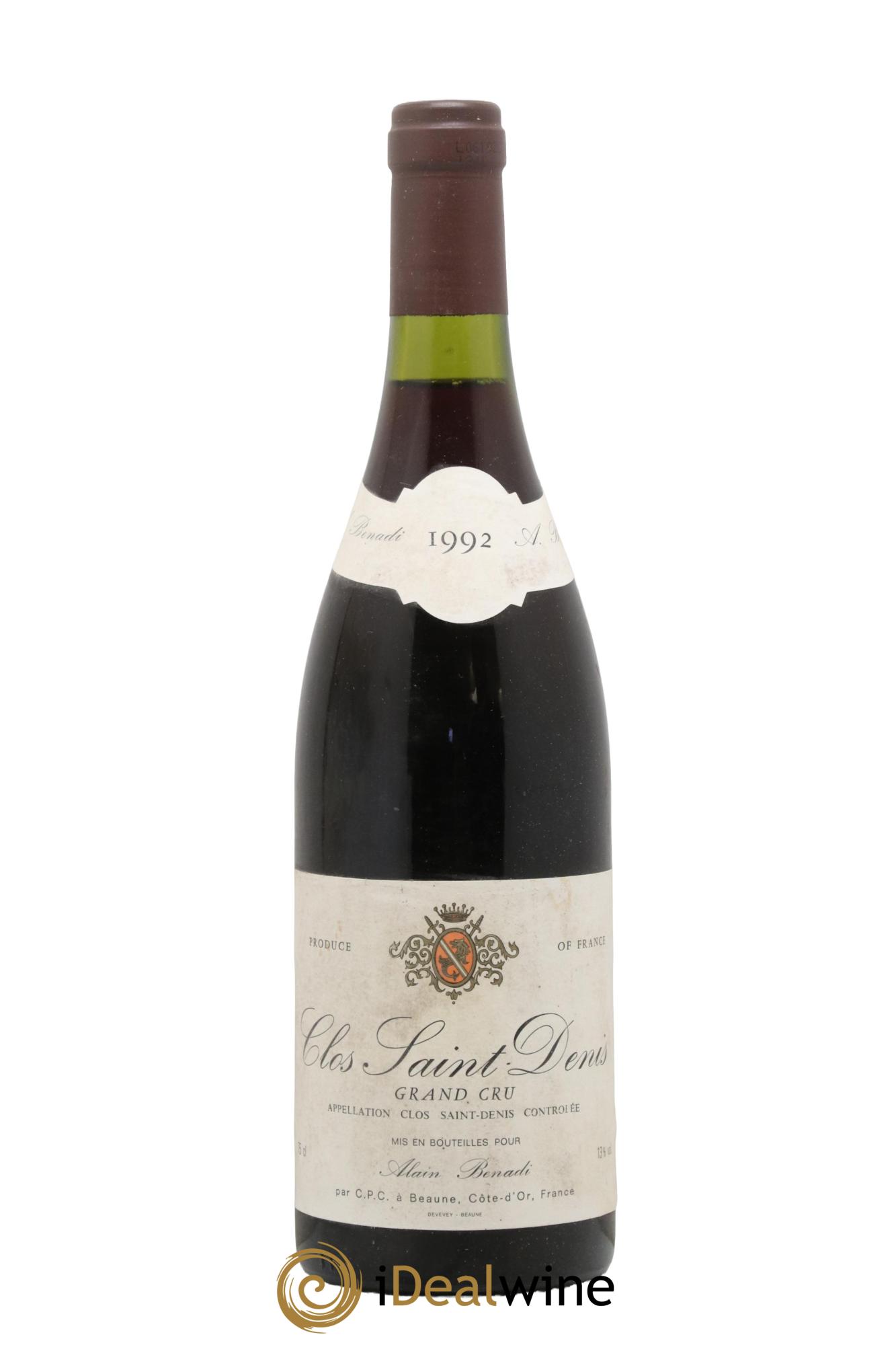 Clos Saint-Denis Grand Cru Benadi 1992 - Lot de 1 bouteille - 0