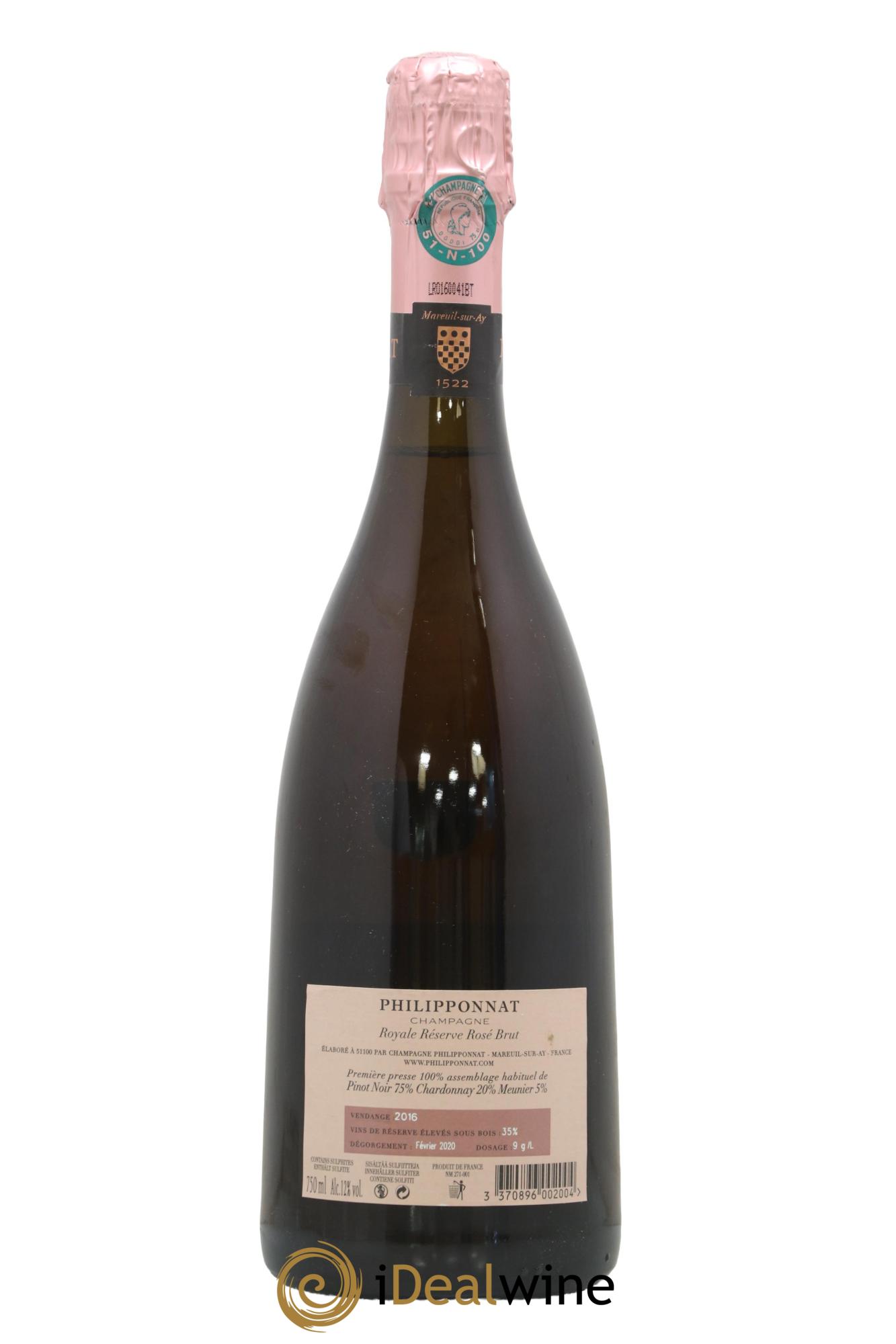 Royale Réserve Rosé Brut Philipponnat 2016 - Lot of 1 bottle - 1