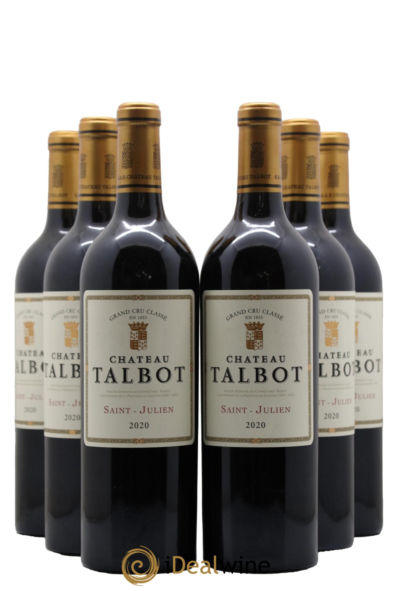 Château Talbot 4ème Grand Cru Classé 2020 - Lot de 6 bouteilles - 0