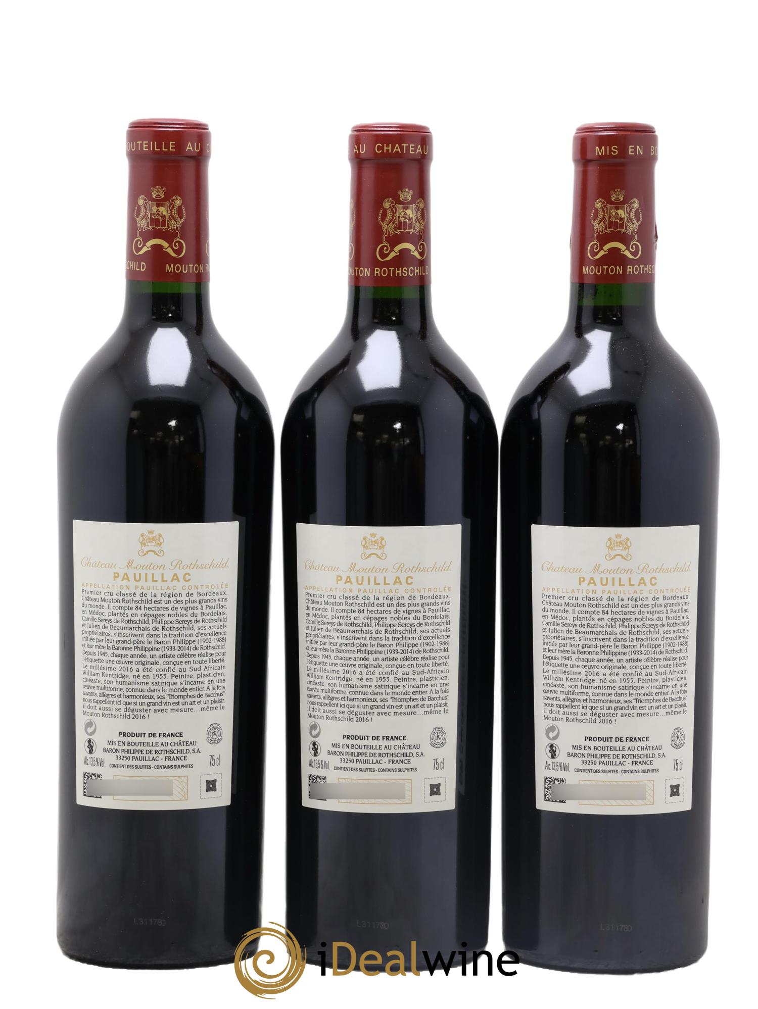 Château Mouton Rothschild 1er Grand Cru Classé 2016 - Lotto di 6 bottiglie - 4