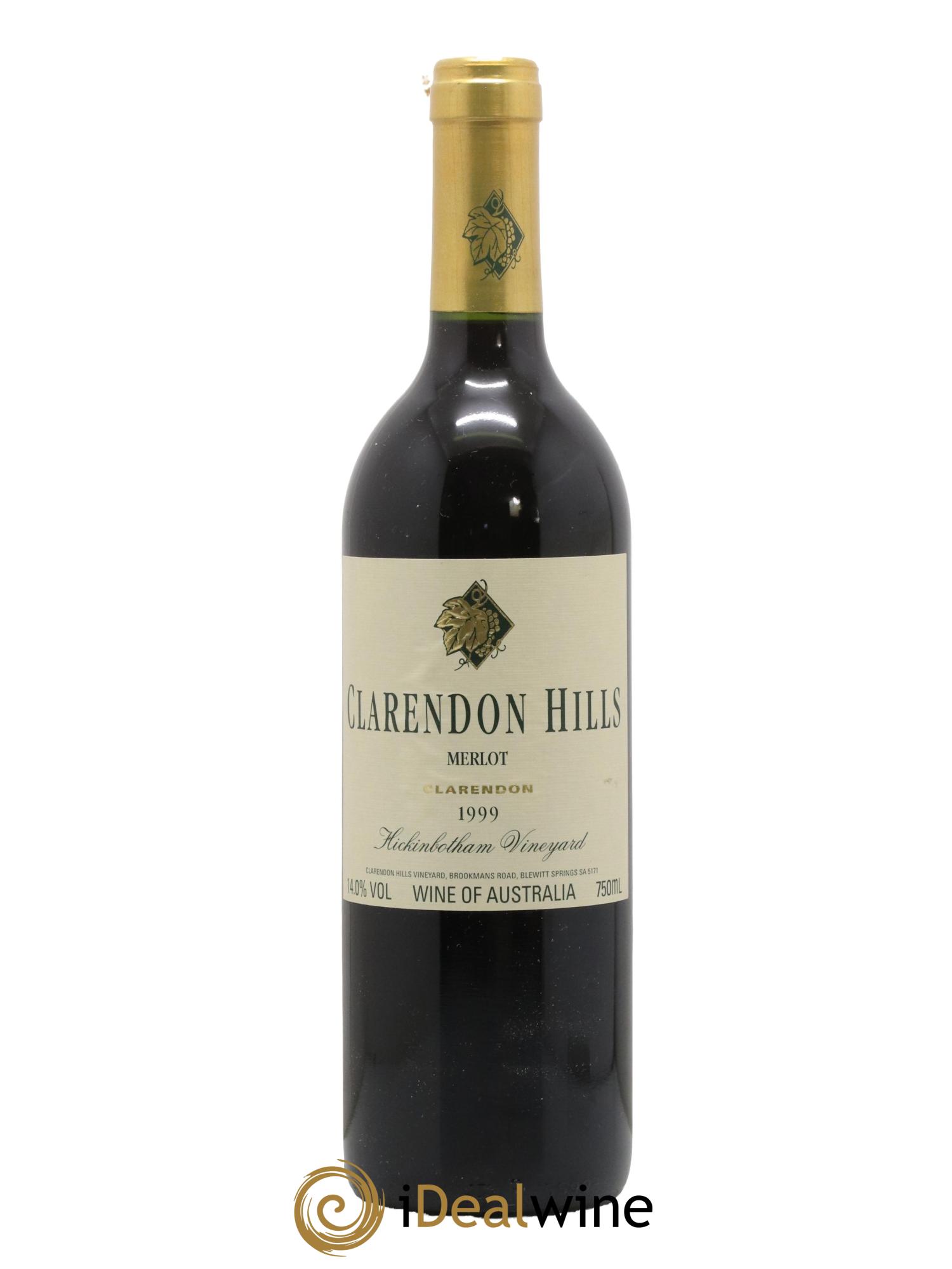 Australie Mclaren Vale Merlot Clarendon Hills 1999 - Lot de 1 bouteille - 0