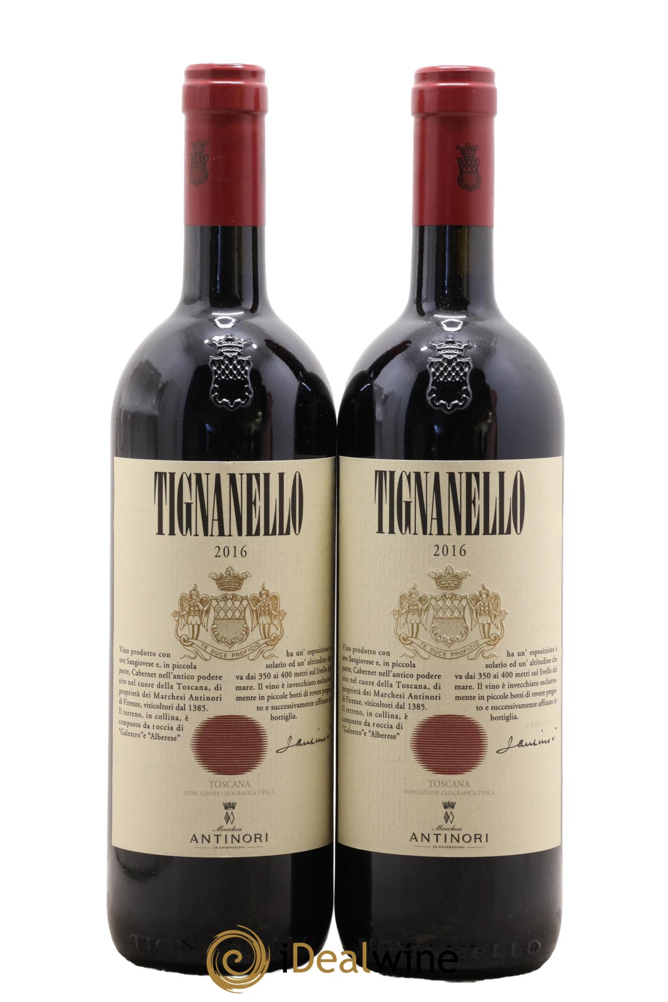 Toscana IGT Tignanello Tenuta Tignanello - Marchesi Antinori 2016 - Lot de 2 bouteilles - 0