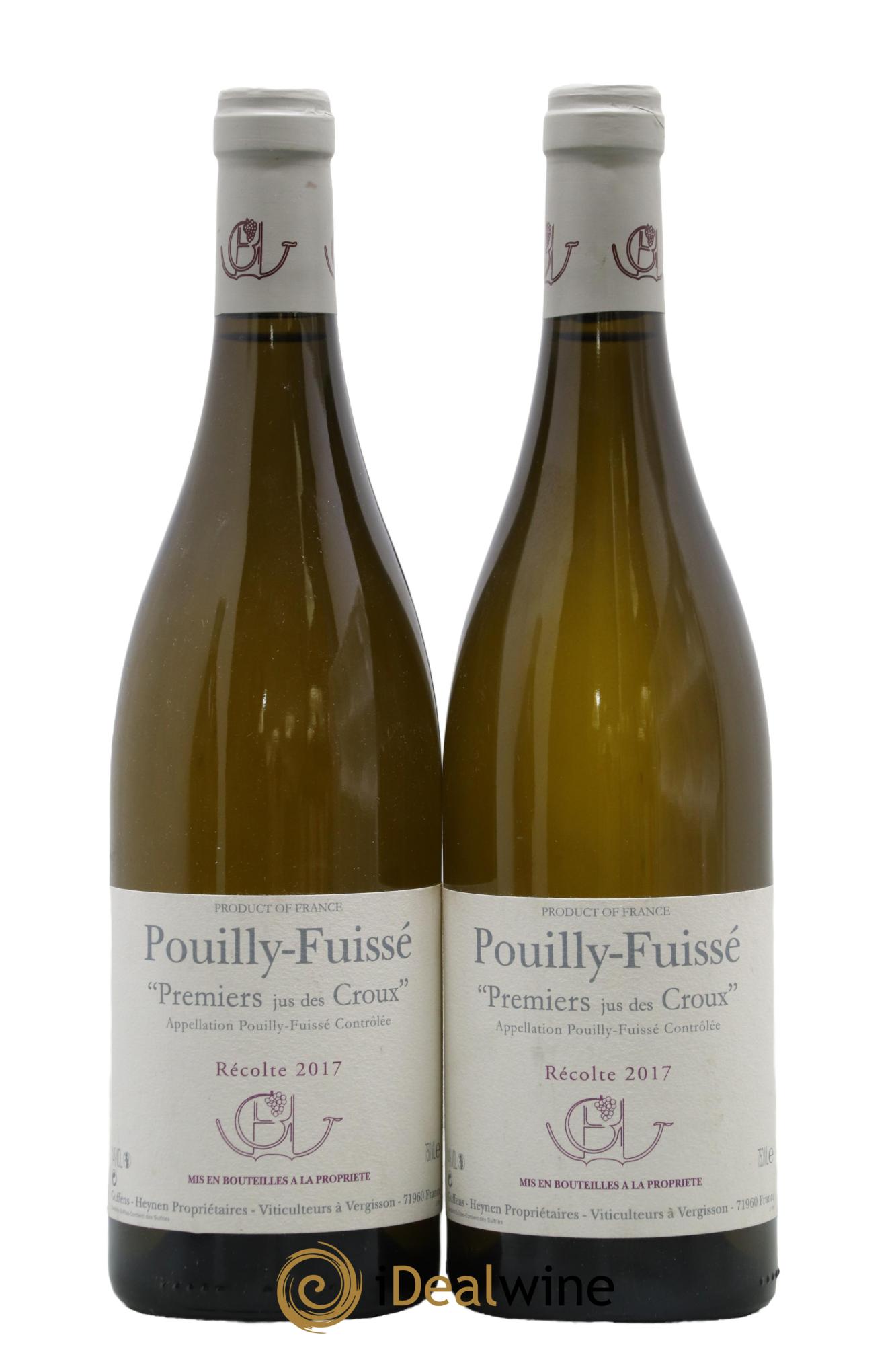 Pouilly-Fuissé 1er Jus des Croux Guffens-Heynen 2017 - Lot of 2 bottles - 0