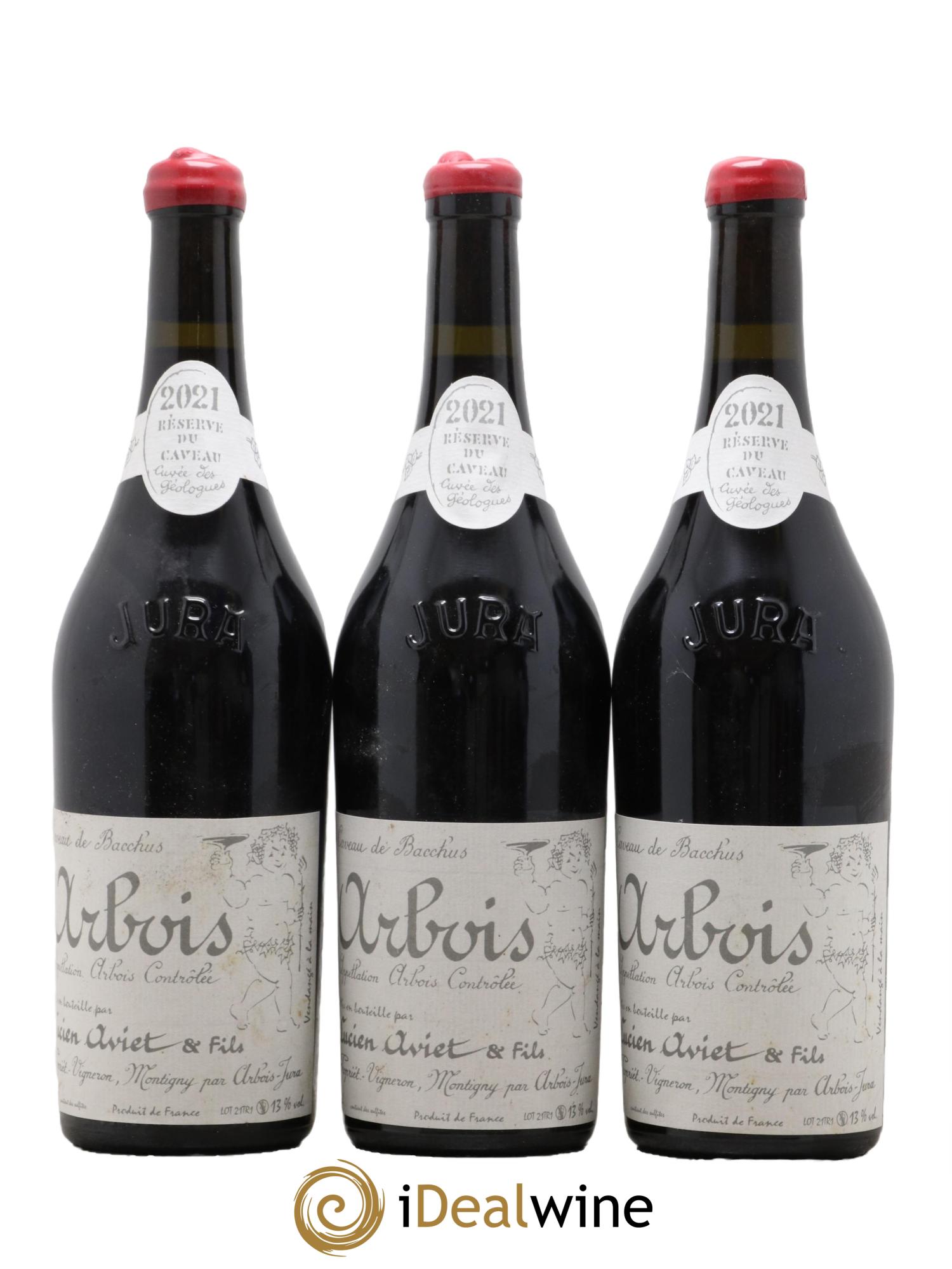 Arbois Cuvée des Géologues Lucien Aviet 2021 - Lot de 3 bouteilles - 0