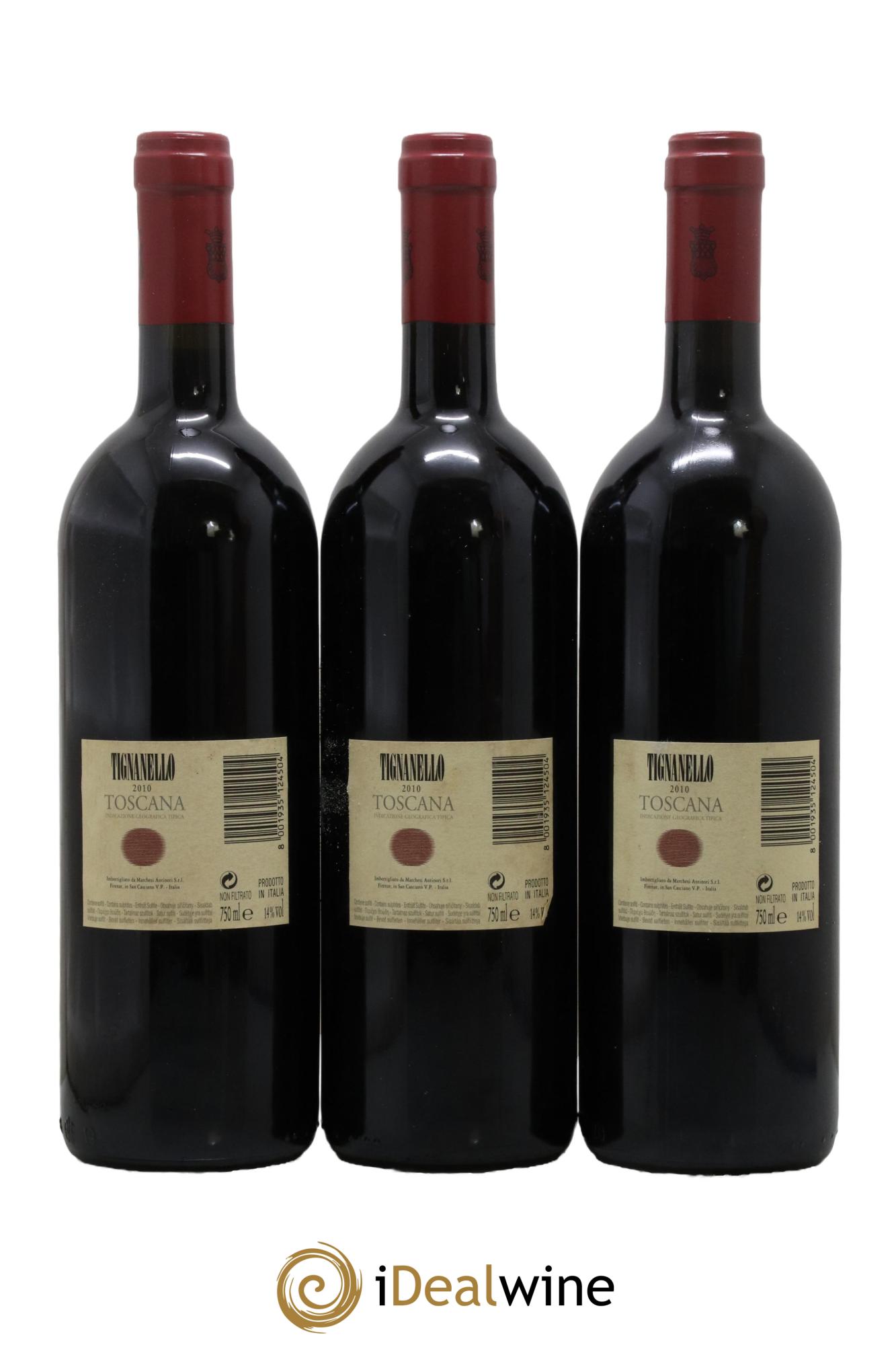 Toscana IGT Tignanello Tenuta Tignanello - Marchesi Antinori 2010 - Lotto di 3 bottiglie - 1