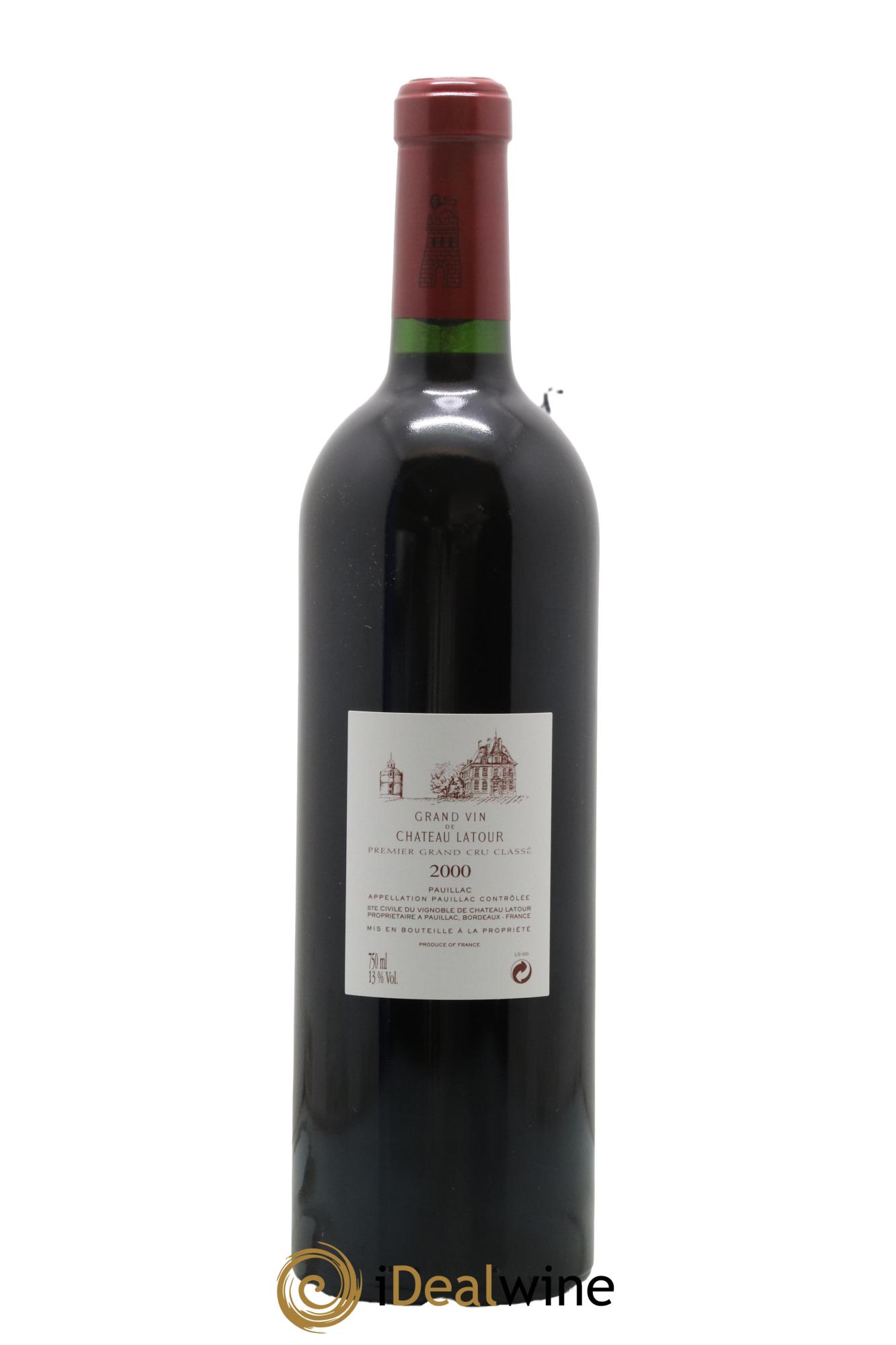 Château Latour 1er Grand Cru Classé 2000 - Lot de 1 bouteille - 1