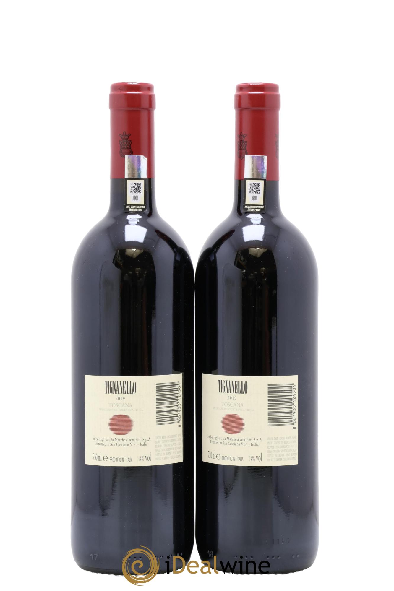 Toscana IGT Tignanello Tenuta Tignanello - Marchesi Antinori 2019 - Lotto di 2 bottiglie - 1