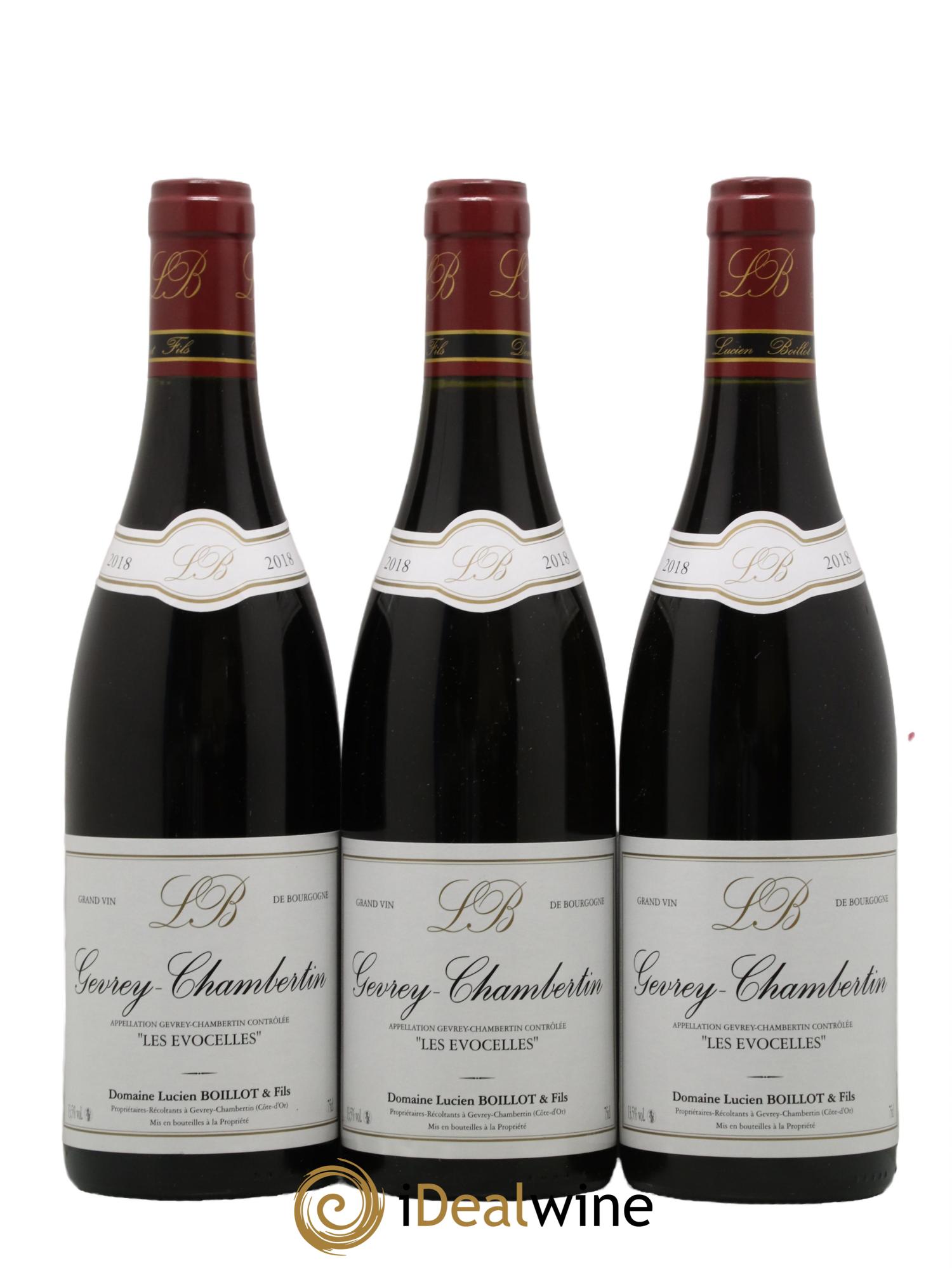 Gevrey-Chambertin Les Evocelles Lucien Boillot & Fils (Domaine) 2018 - Lot de 3 bouteilles - 0