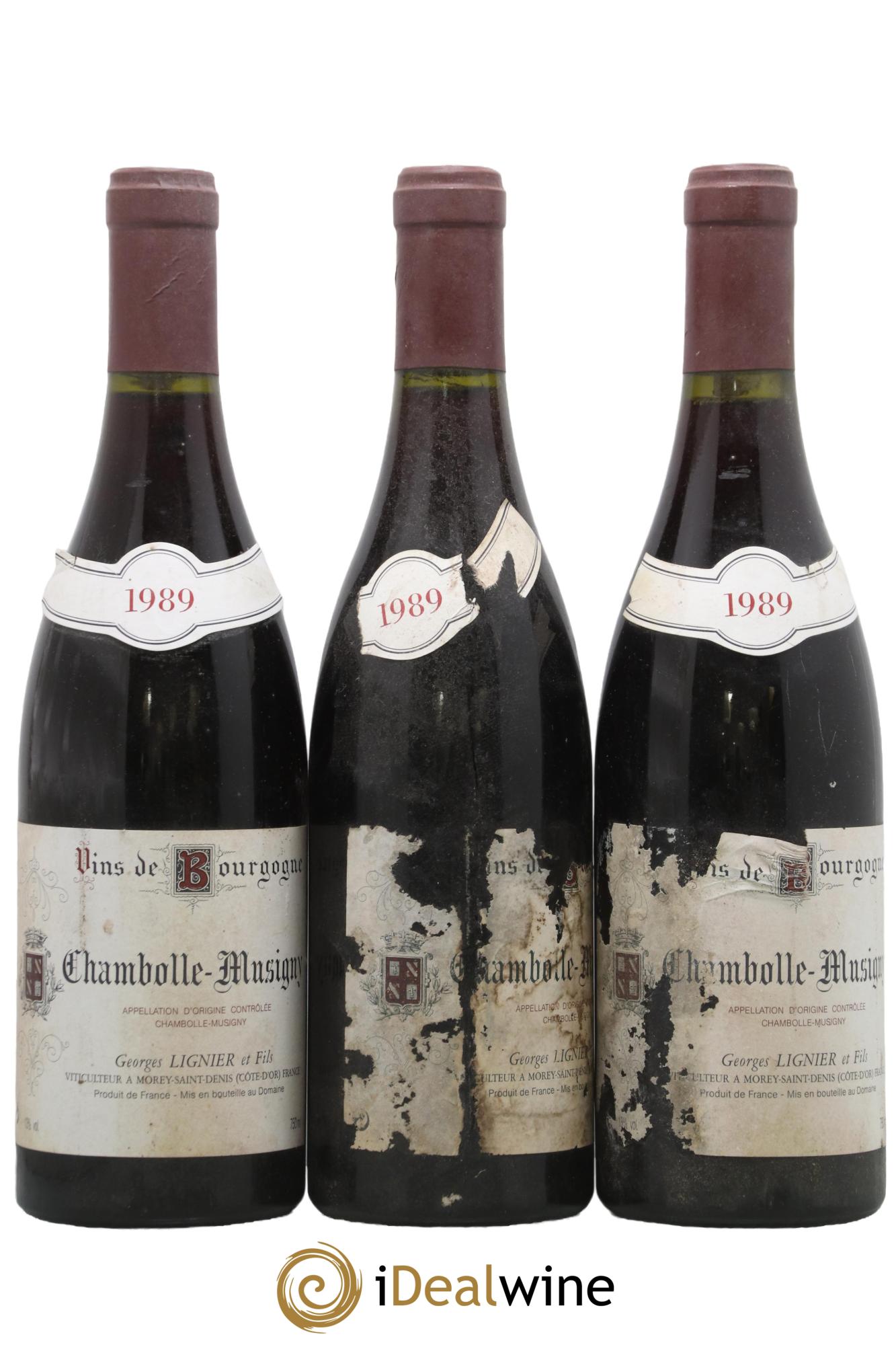 Chambolle-Musigny Georges Lignier (Domaine) 1989 - Posten von 3 Flaschen - 0