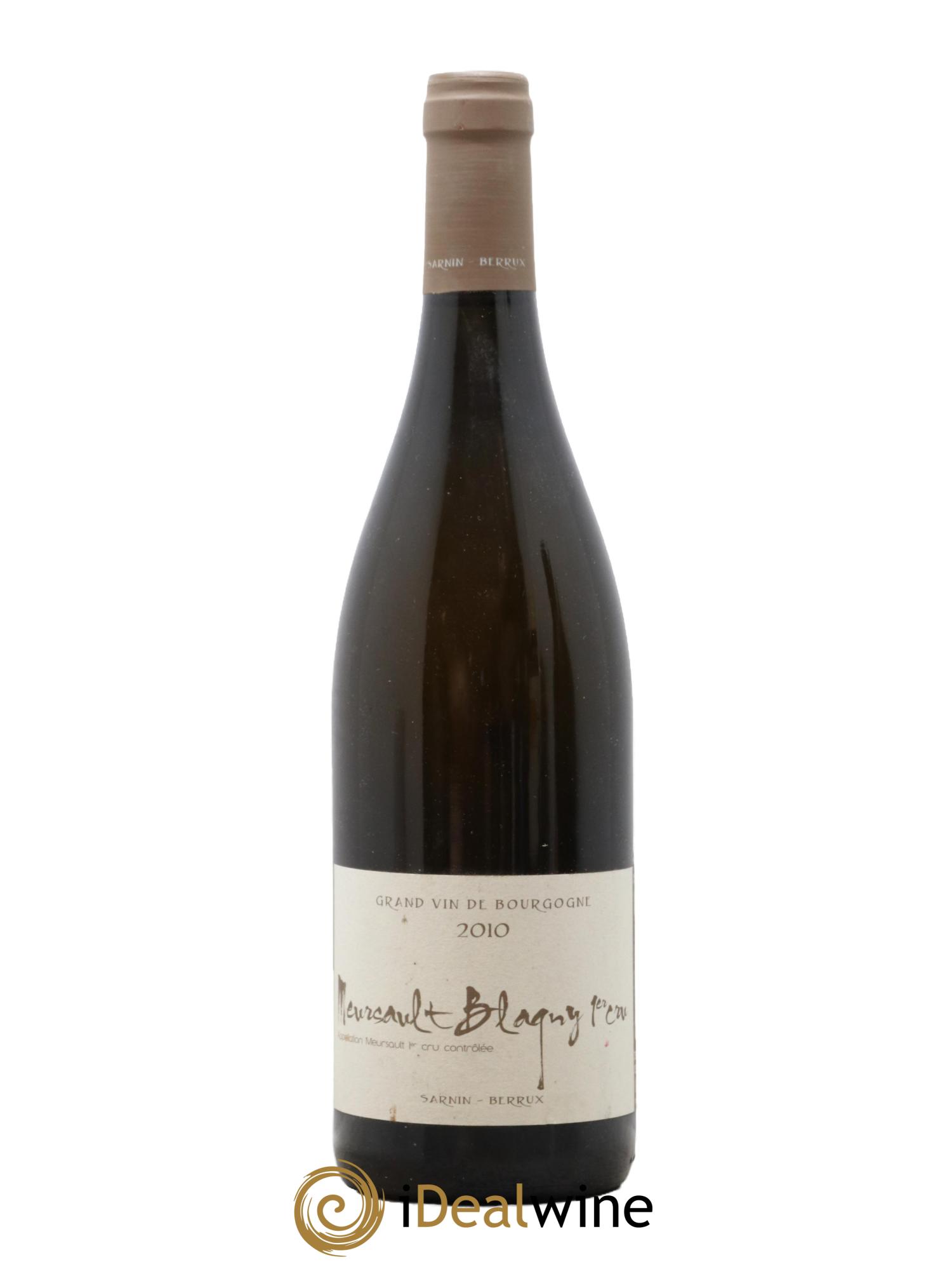 Meursault 1er Cru Blagny Sarnin-Berrux 2010 - Lot de 1 bouteille - 0