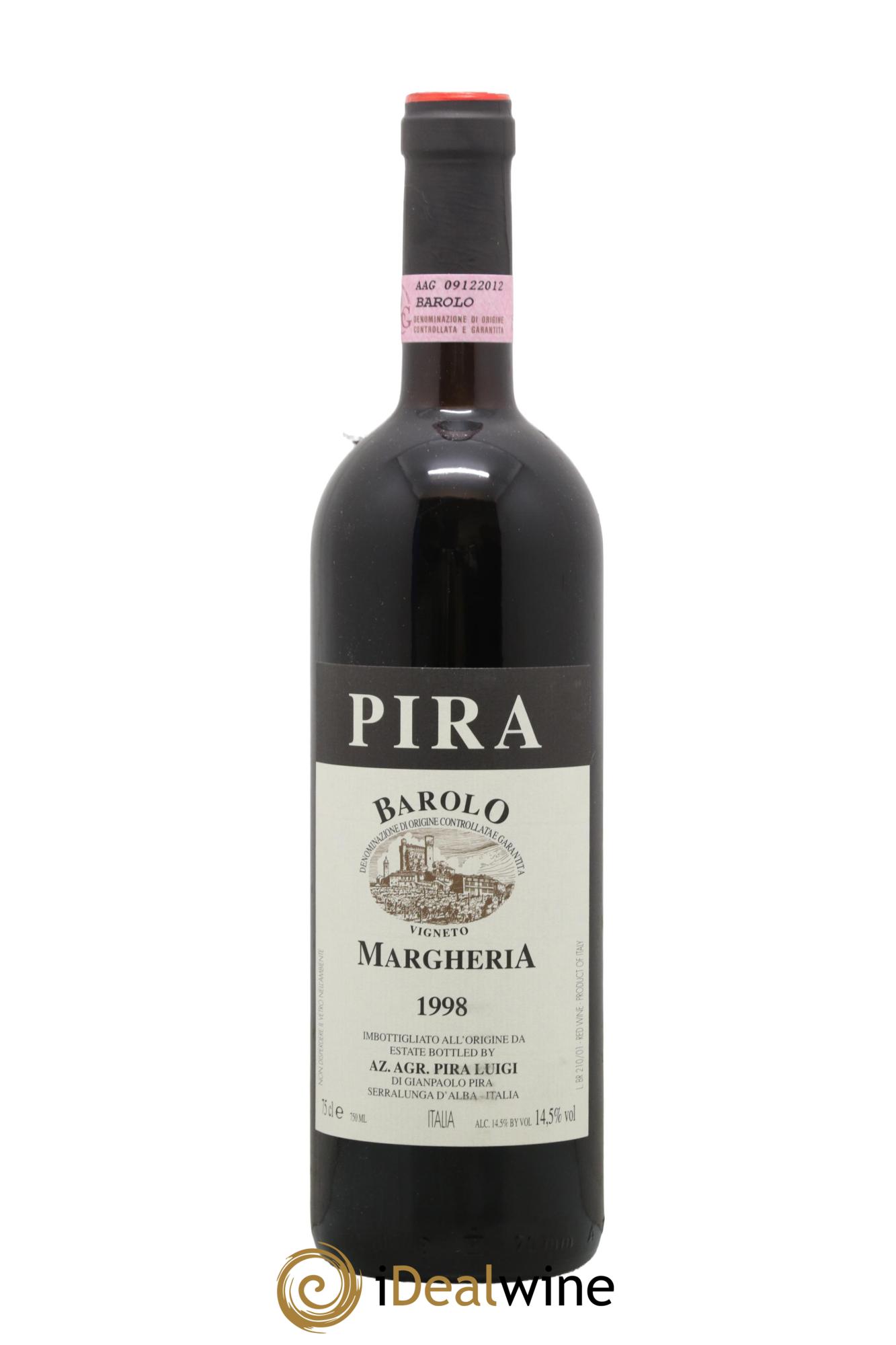 Barolo DOCG Luigi Pira Margheria 1998 - Lot de 1 bouteille - 0