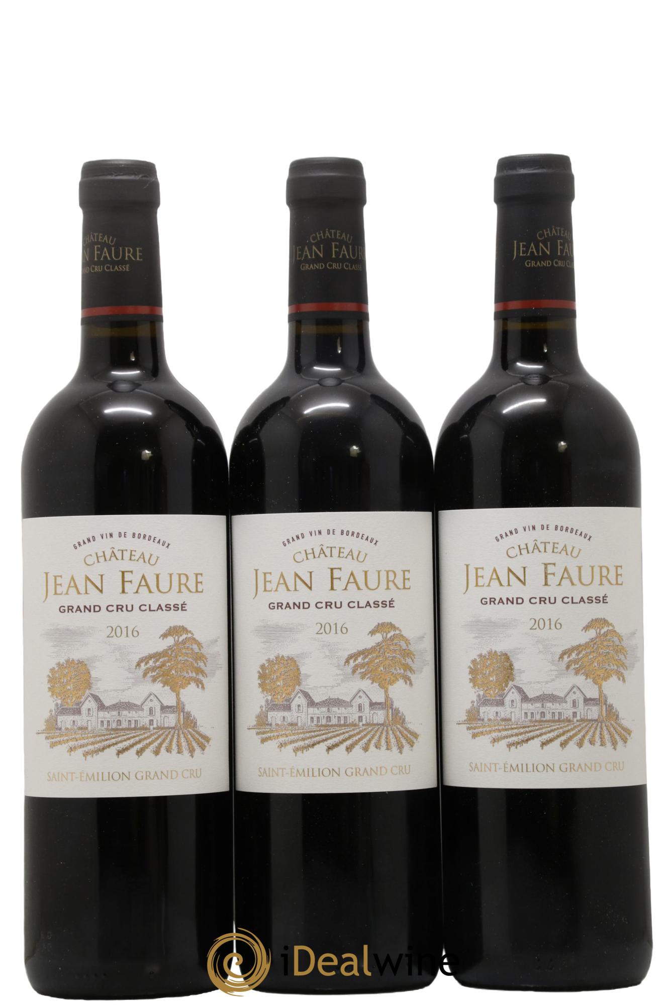 Château Jean Faure Grand Cru Classé 2016 - Lot de 3 bouteilles - 0