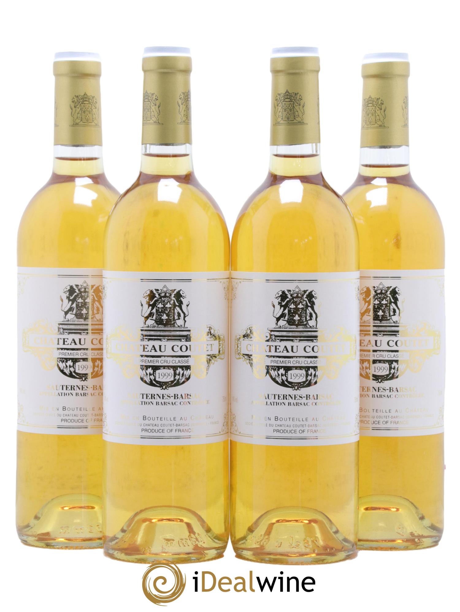 Château Coutet 1er Grand Cru Classé 1999 - Lotto di 4 bottiglie - 0
