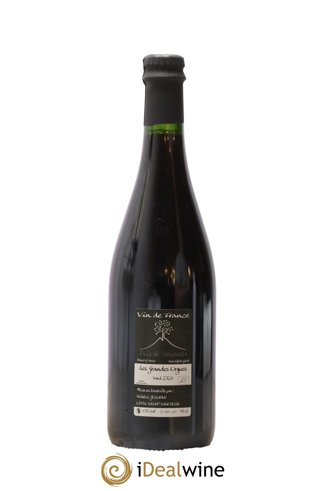 Vin de France Les Grandes Orgues Vignoble de l'Arbre Blanc  2020 - Lot de 1 bouteille - 1