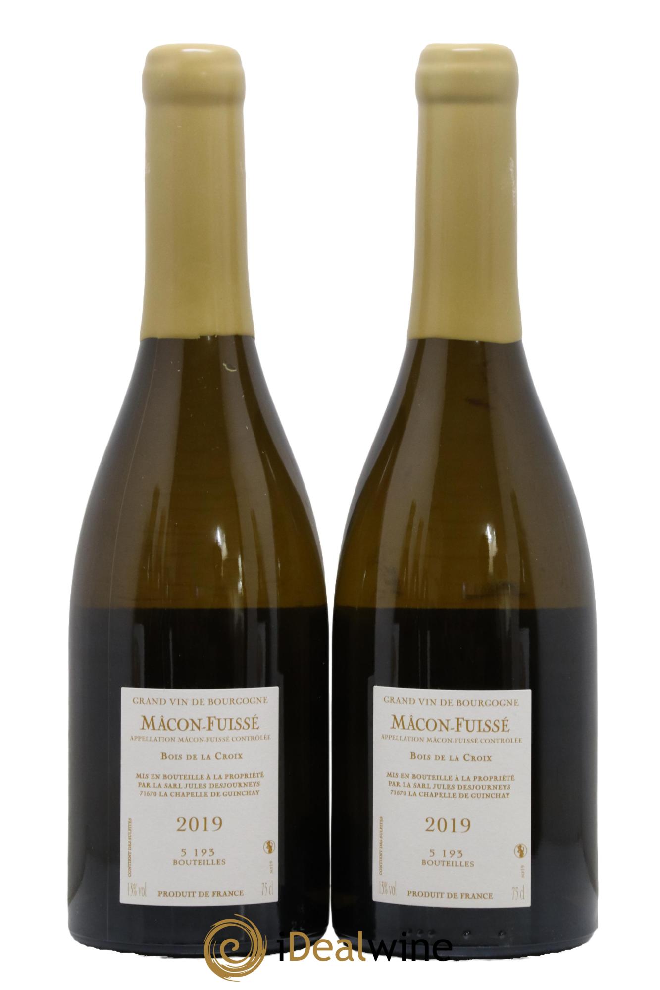 Mâcon-Fuissé Bois de la Croix Jules Desjourneys 2019 - Posten von 2 Flaschen - 1