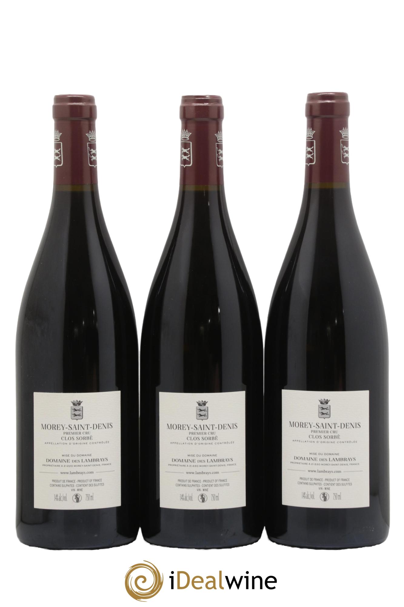 Morey-Saint-Denis 1er Cru Clos Sorbè Domaine des Lambrays 2023 - Lot de 3 bouteilles - 1