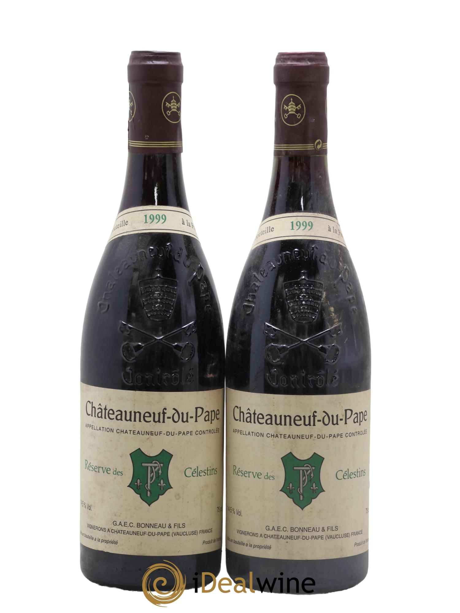 Châteauneuf-du-Pape Réserve des Célestins Henri Bonneau & Fils 1999 - Posten von 2 Flaschen - 0
