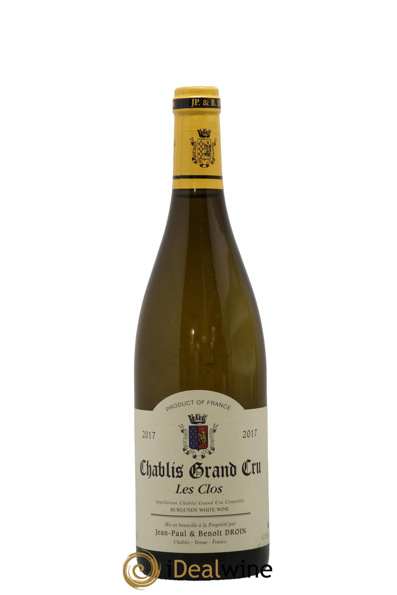 Chablis Grand Cru Les Clos Jean-Paul & Benoît Droin (Domaine) 2017 - Lot de 1 bouteille - 0