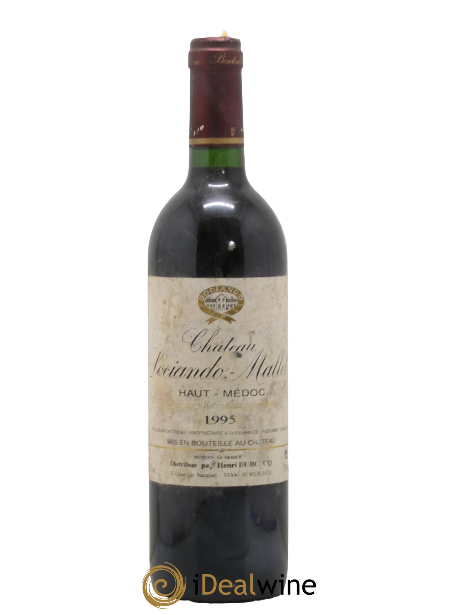 Château Sociando Mallet 1995 - Lot de 1 bouteille - 0