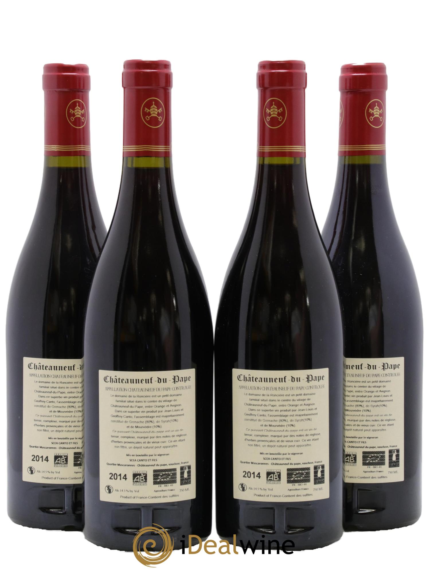 Châteauneuf-du-Pape Domaine de la Roncière 2014 - Posten von 4 Flaschen - 1