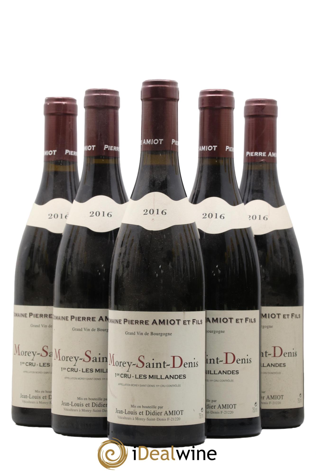 Morey-Saint-Denis 1er Cru Les Millandes Domaine Pierre Amiot 2016 - Lot de 5 bouteilles - 0