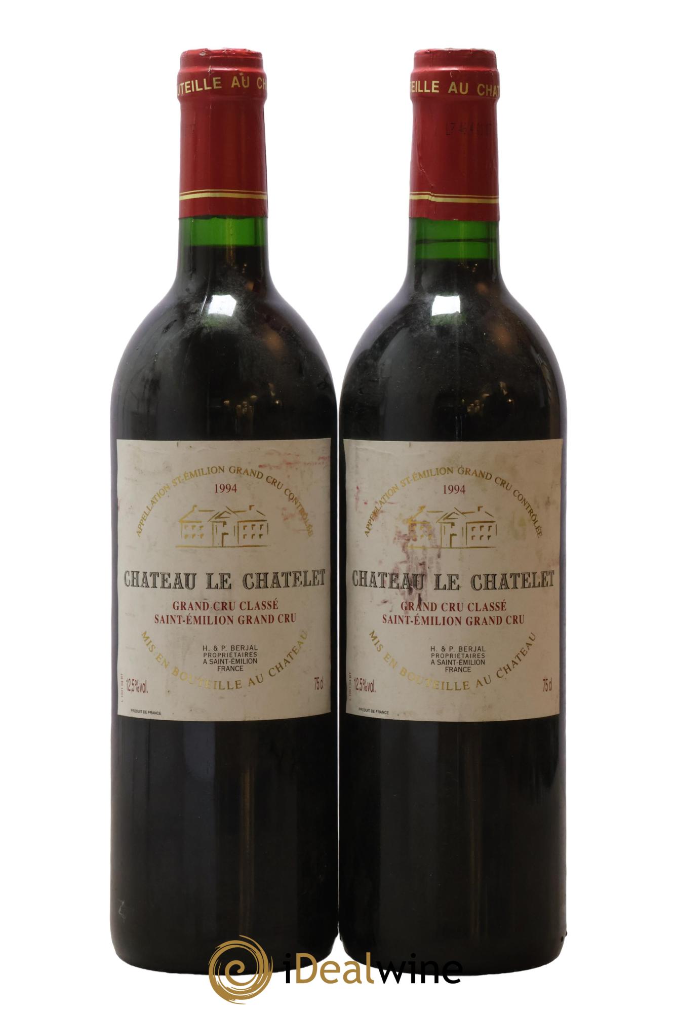 Saint-Émilion Grand Cru Classé Château Le Chatelet 1994 - Lot of 2 bottles - 0