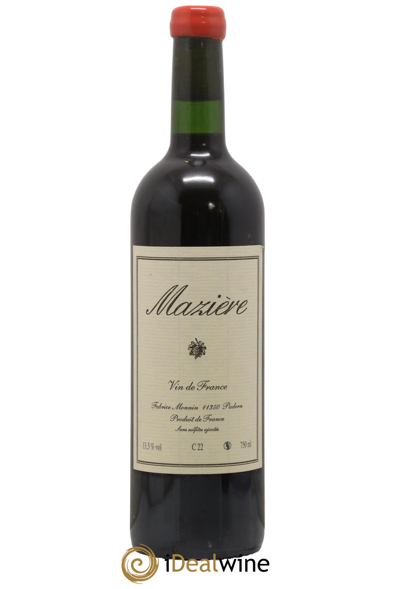 Vin de France Mazière Carignan 2022 - Lot de 1 bouteille - 0