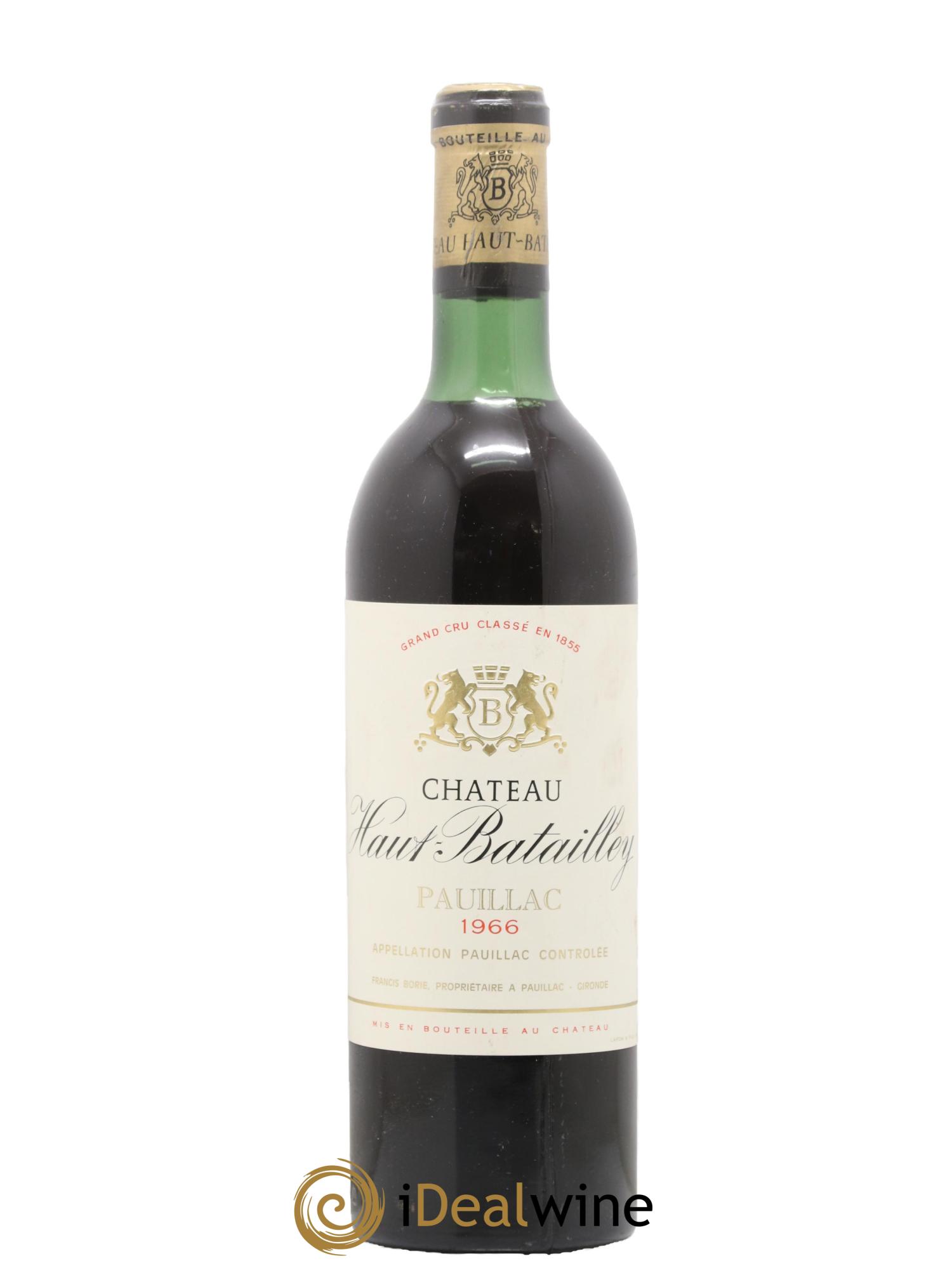 Château Haut Batailley 5ème Grand Cru Classé 1966 - Lot de 1 bouteille - 0